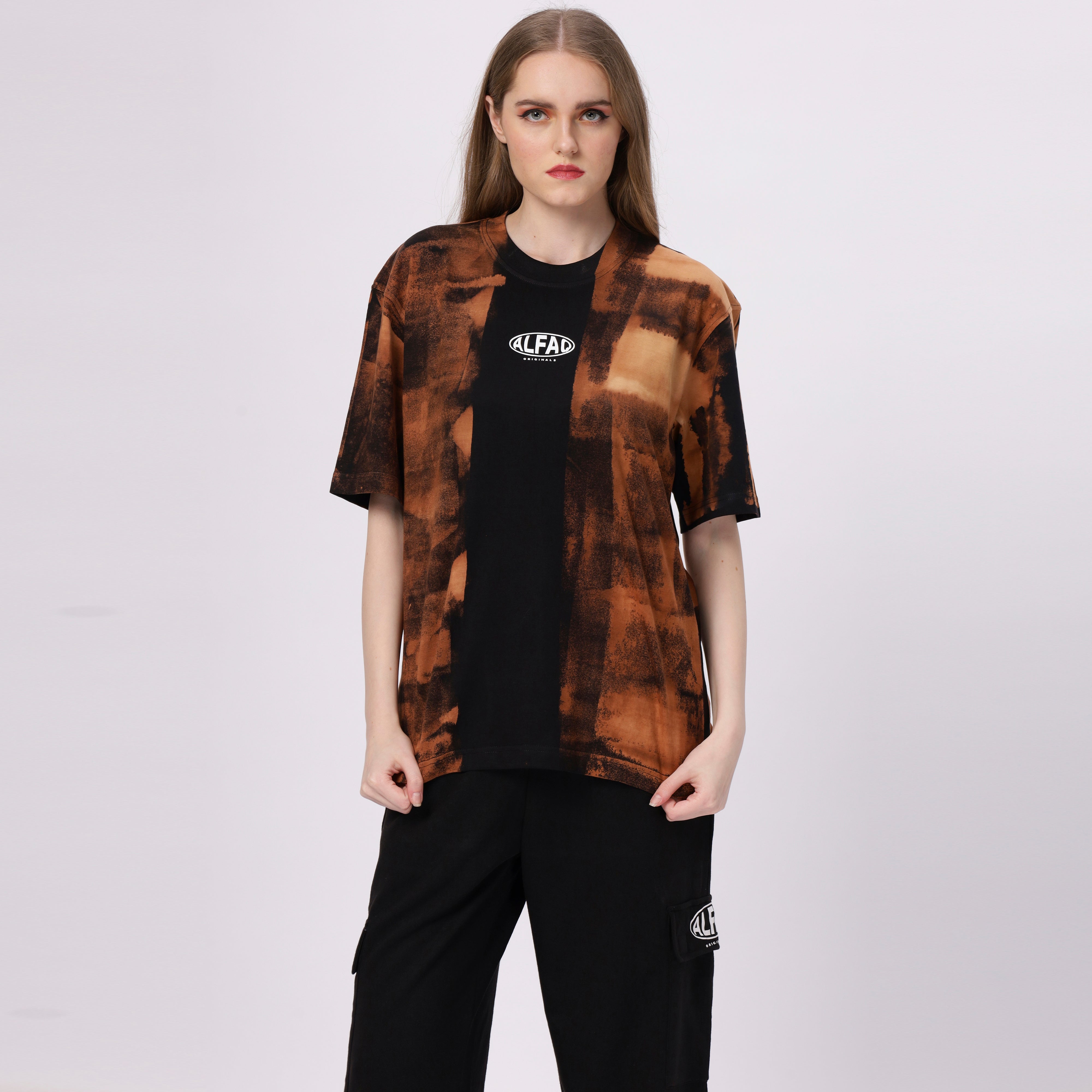 Alfaq Orignal Middle Black Oversized Tshirt - Alfaq