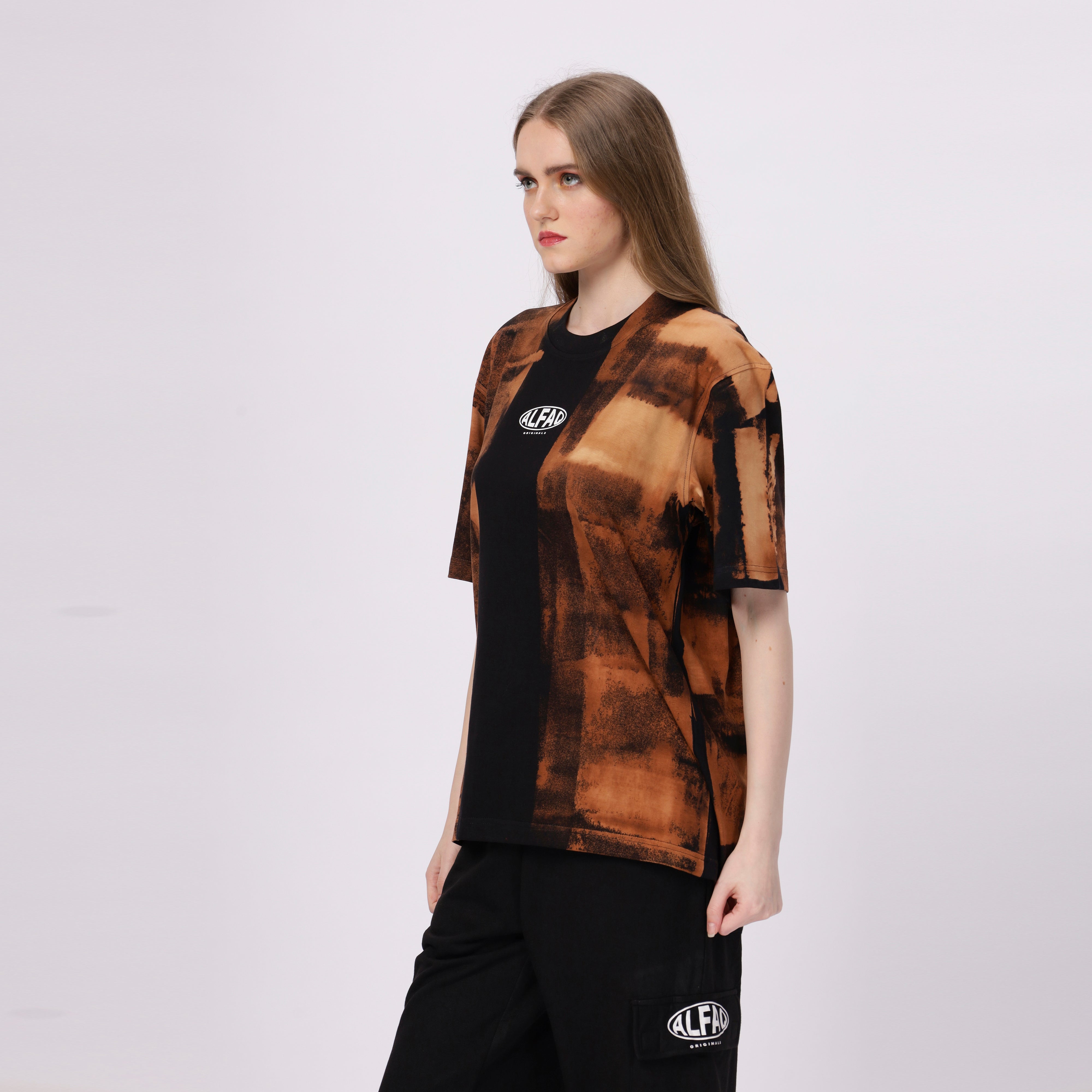 Alfaq Orignal Middle Black Oversized Tshirt - Alfaq