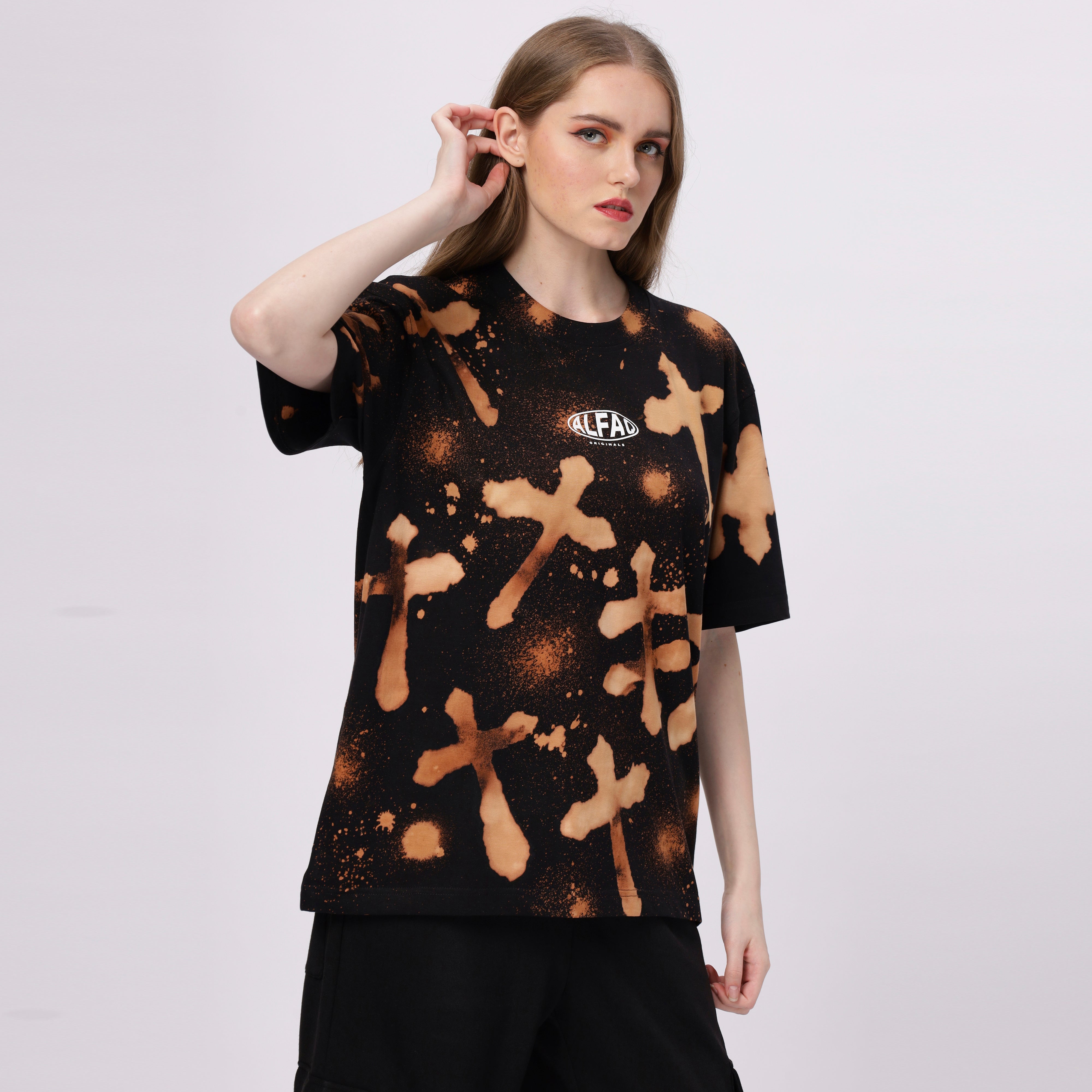 Alfaq Orignal Cross Oversized Tshirt - Alfaq