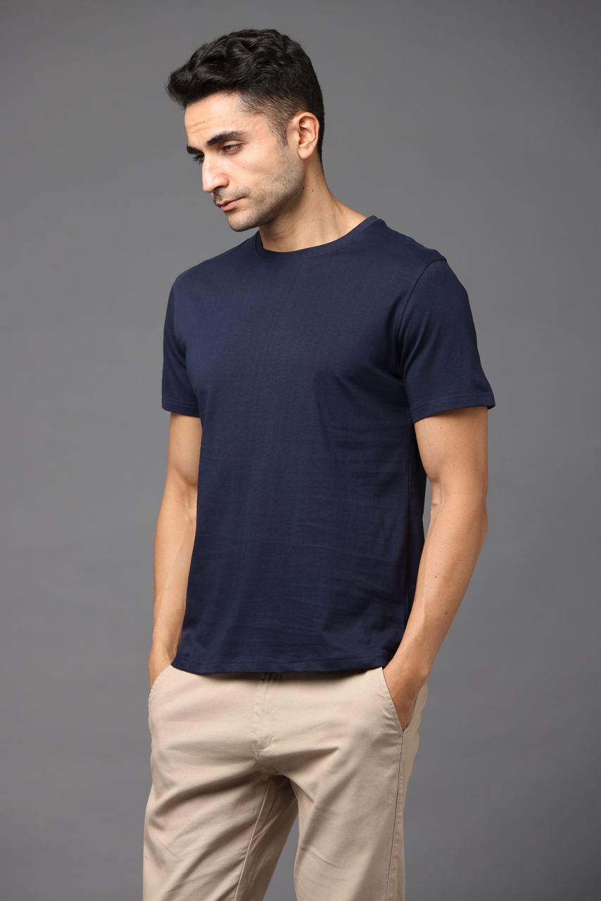 Alfaq Basics Premium Navy Blue Tshirt