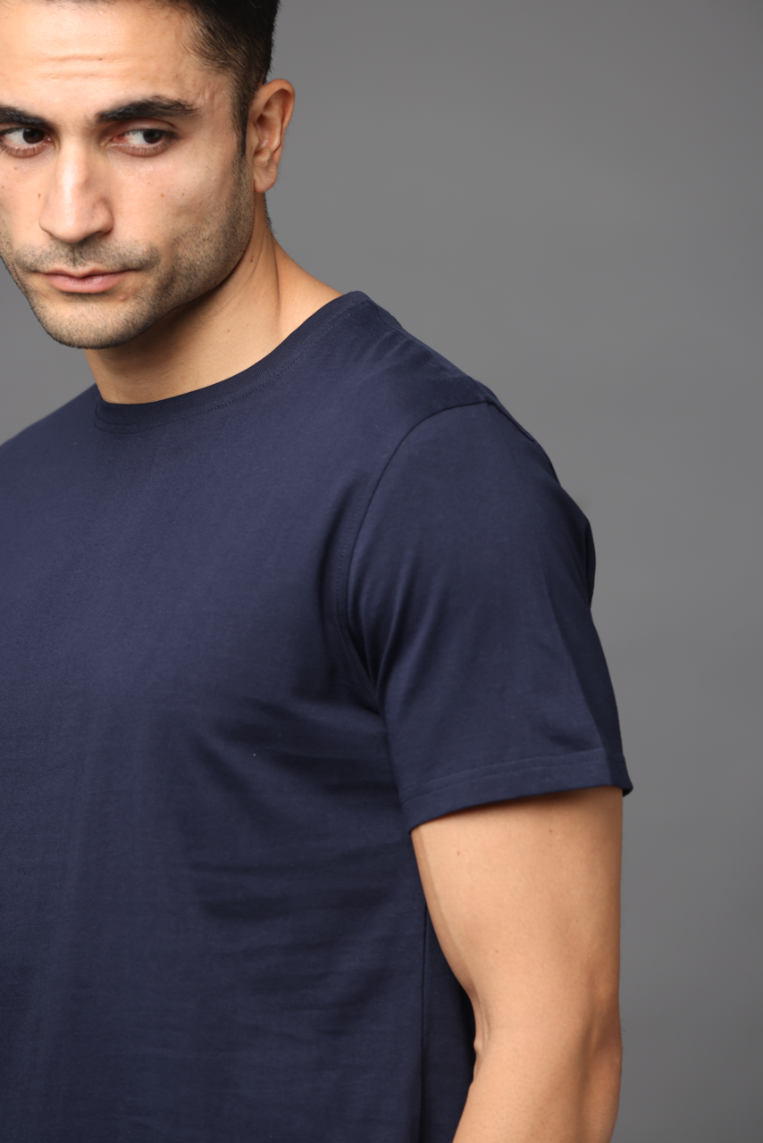 Alfaq Basics Premium Navy Blue Tshirt