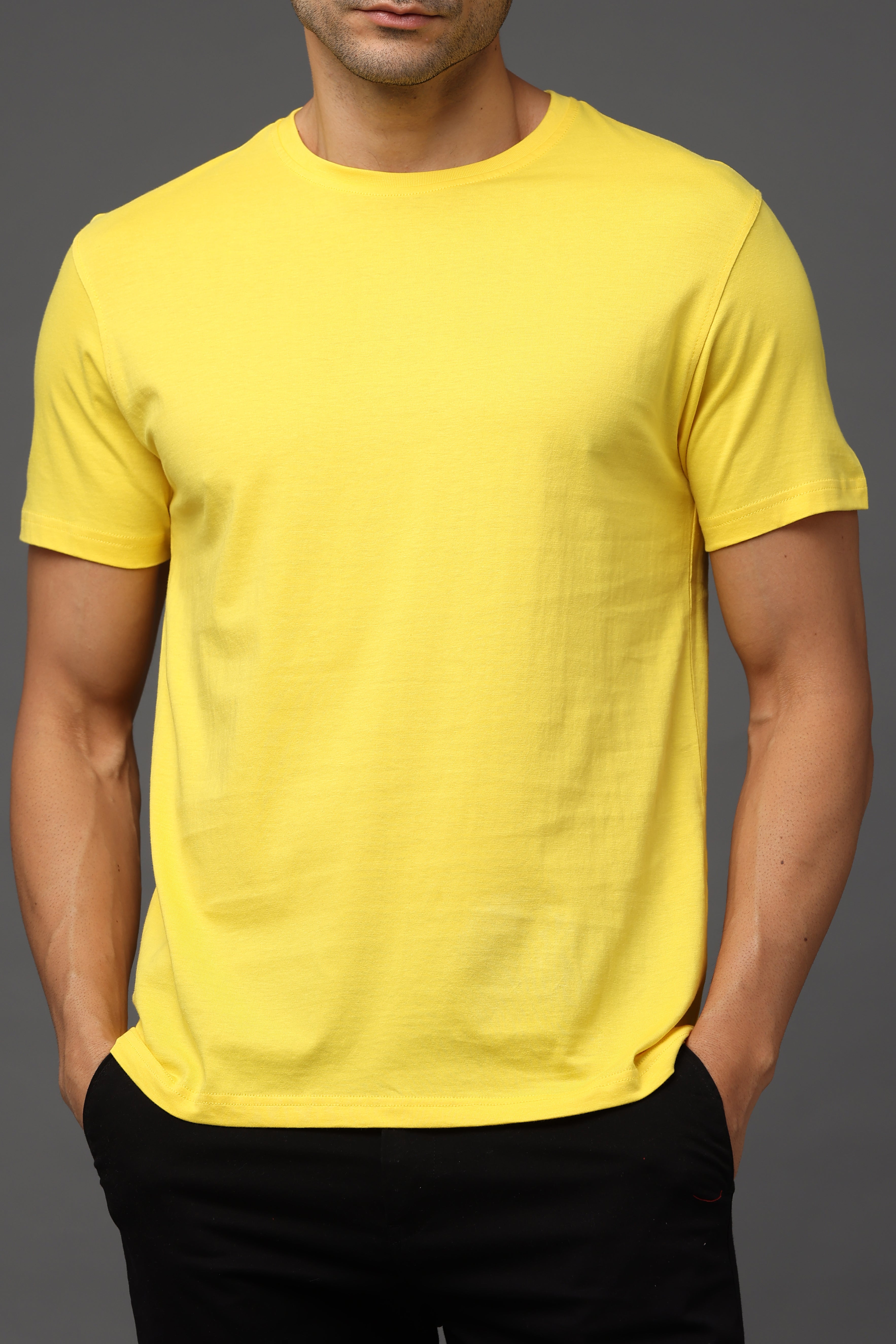 Alfaq Basic Premium Yellow Basic T-shirt