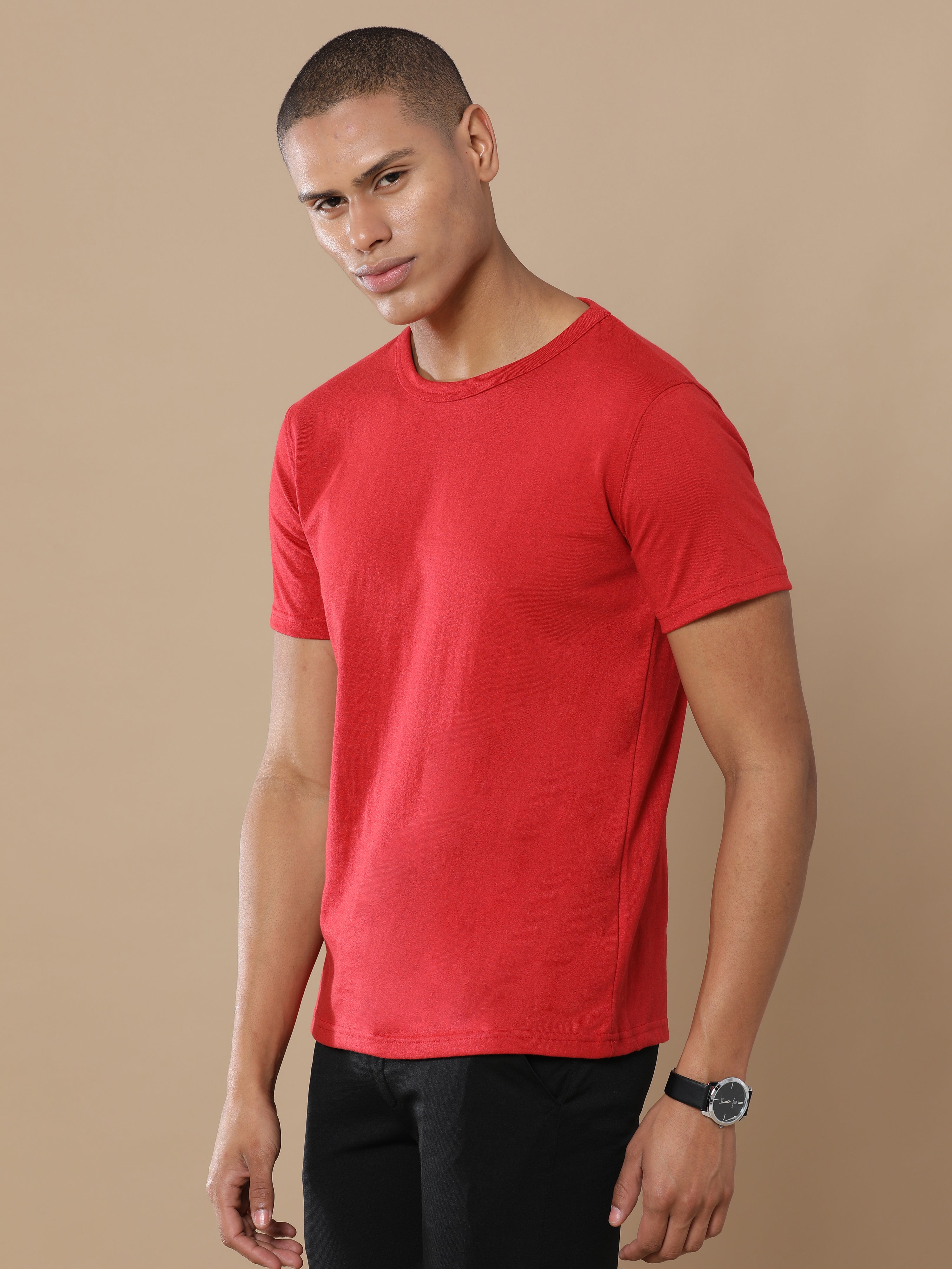 Alfaq Basic Sustinable Red Tshirt