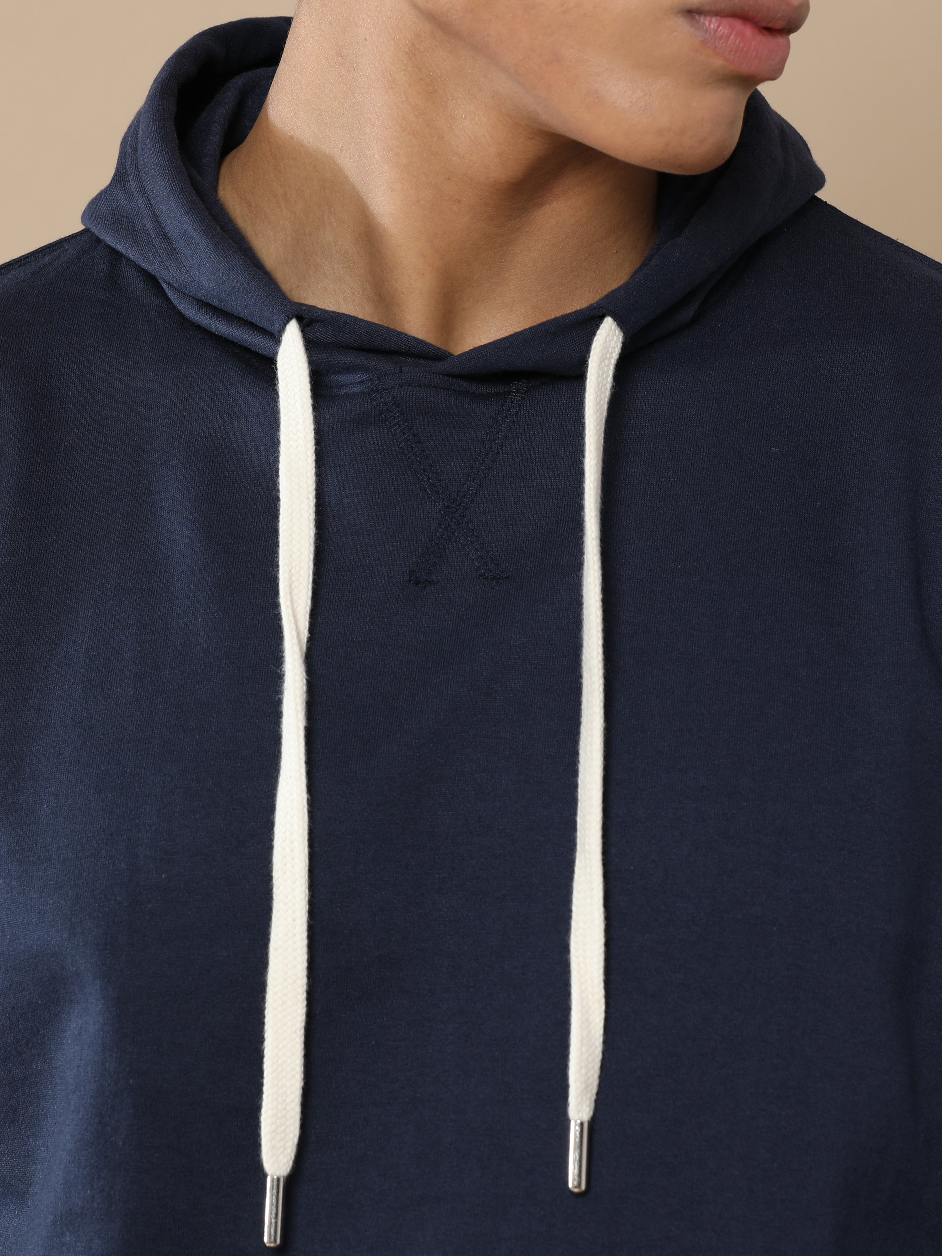 Alfaq Basic Navy Blue Hoodie