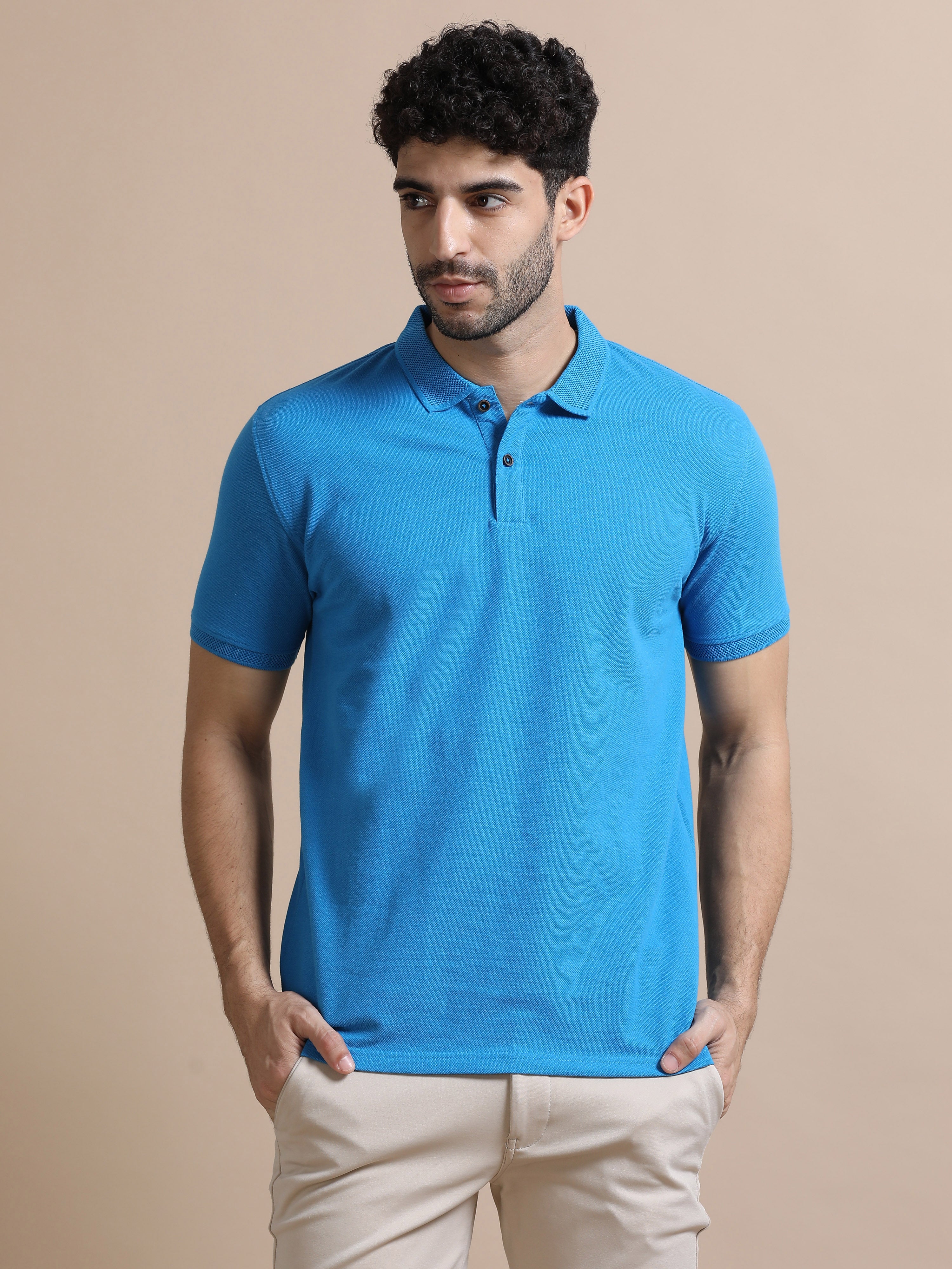 Basic Aqua Blue Polo Tshirt