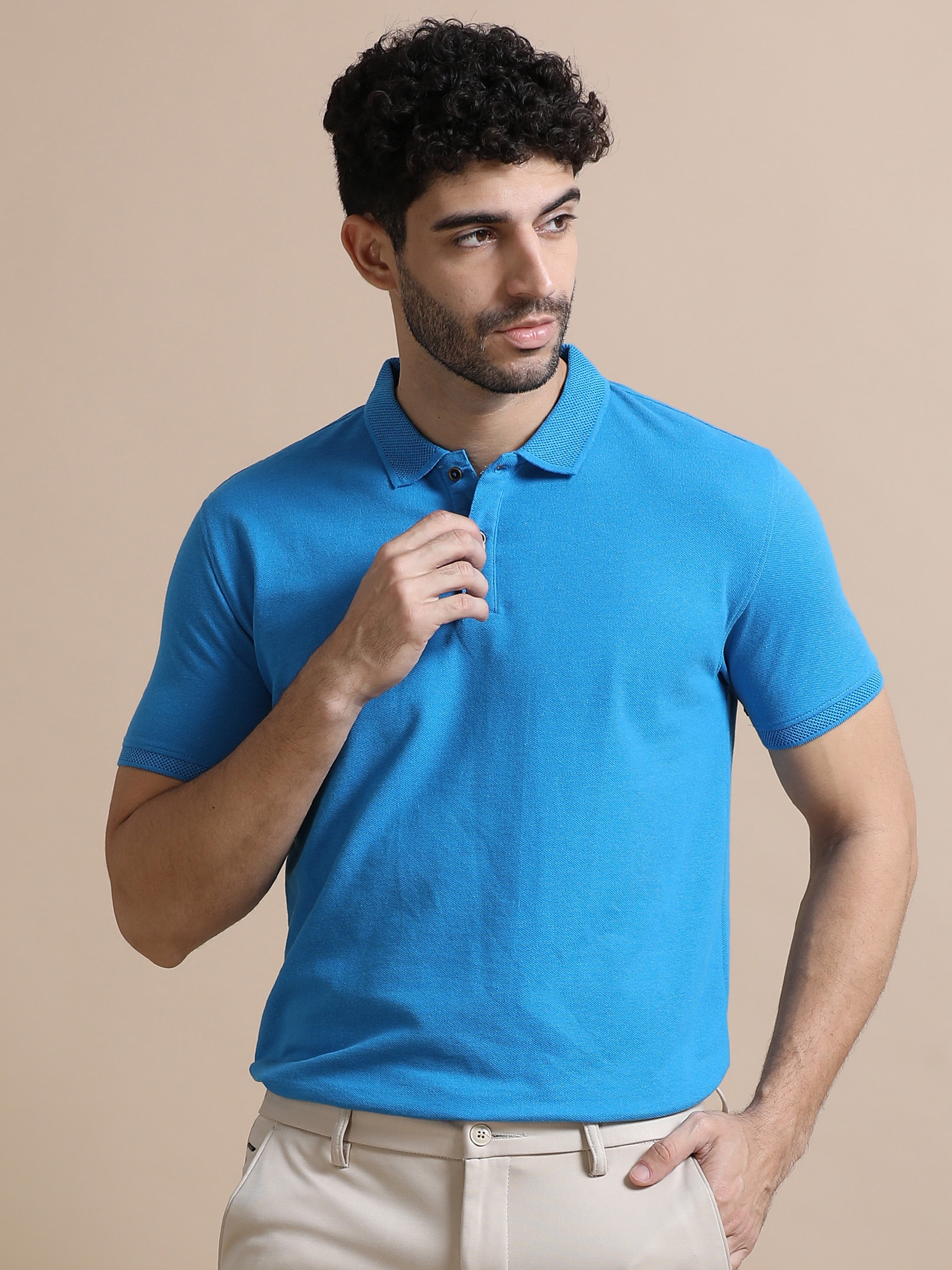 Basic Aqua Blue Polo Tshirt