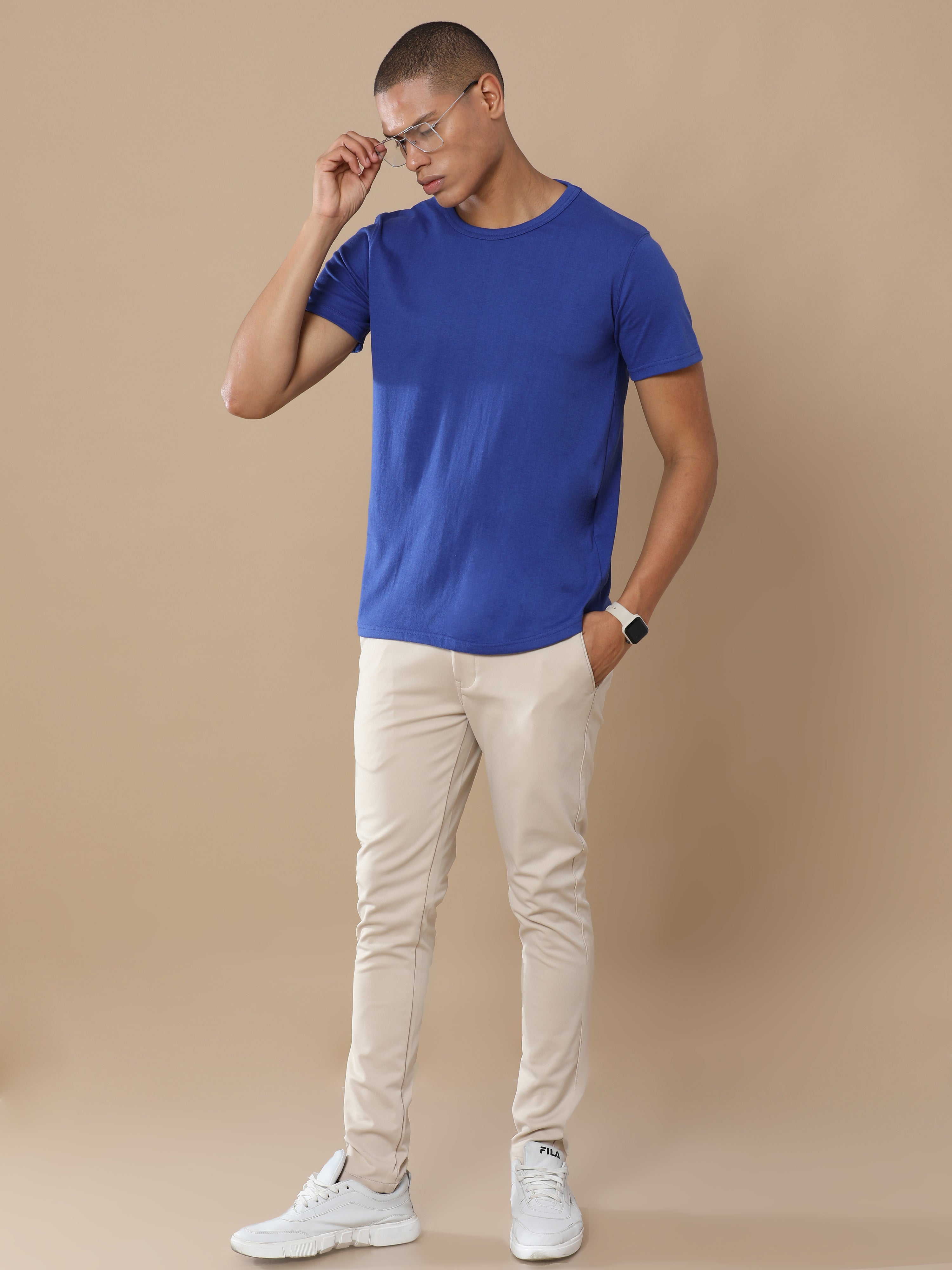 Alfaq Basic Sustinable Blue T-shirt