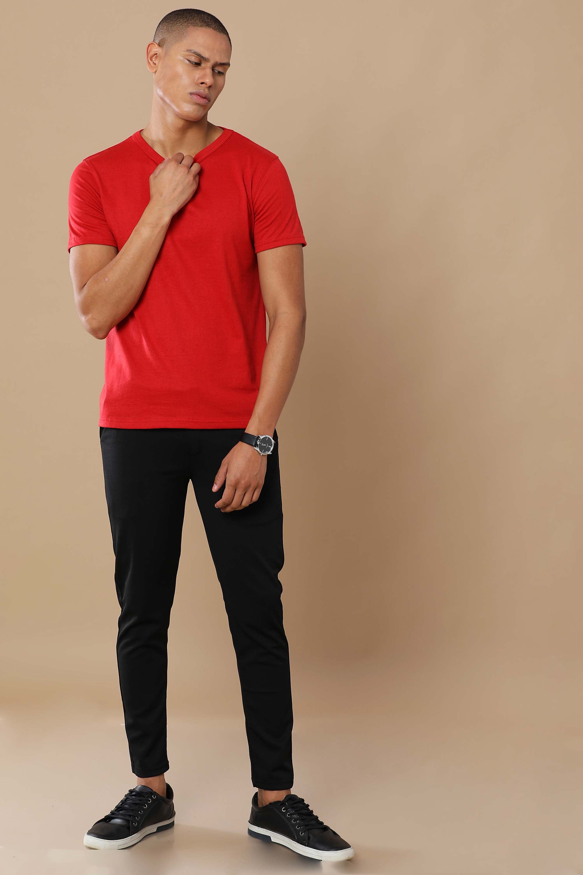 Alfaq Basic Sustinable Red Tshirt