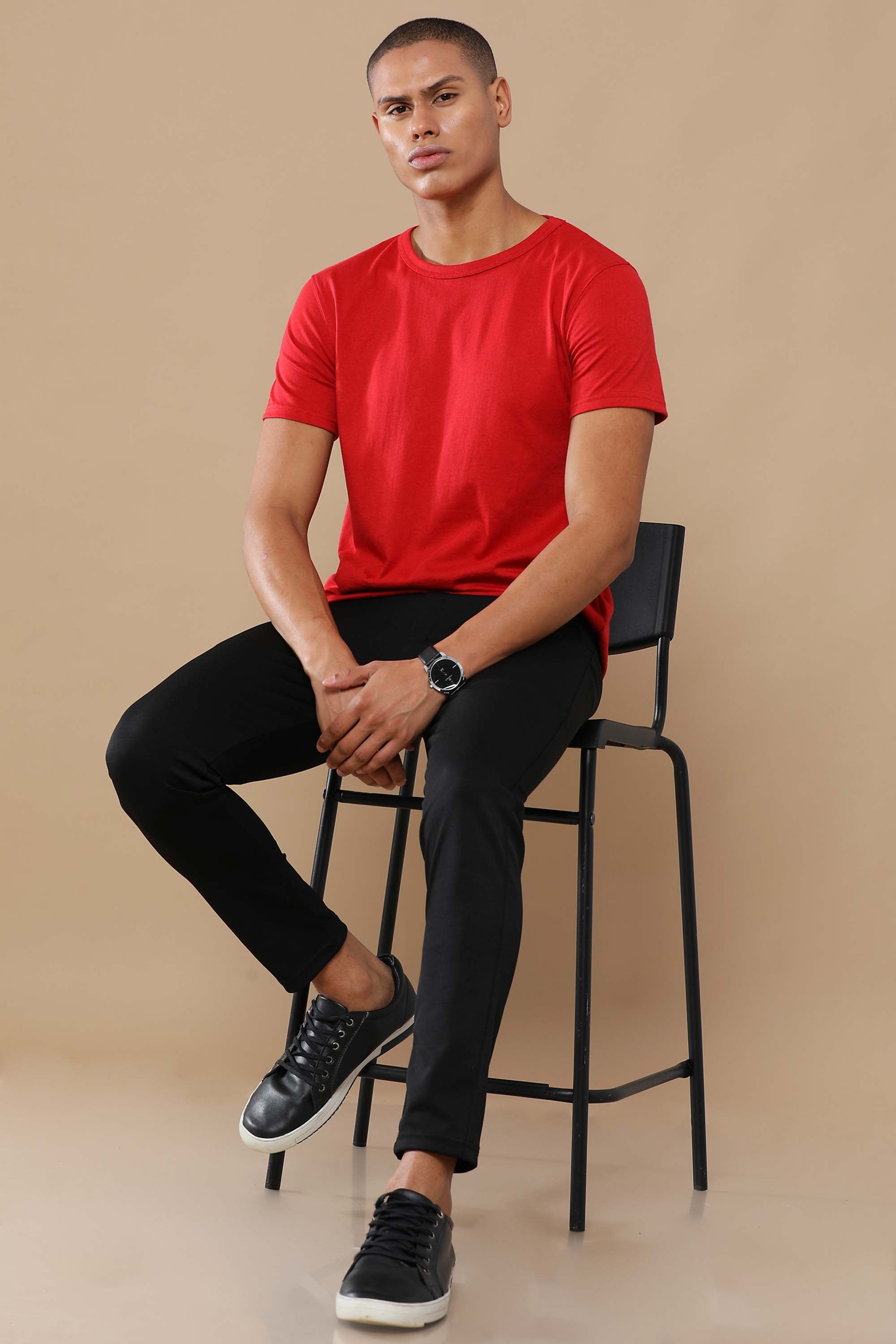 Alfaq Basic Sustinable Red Tshirt