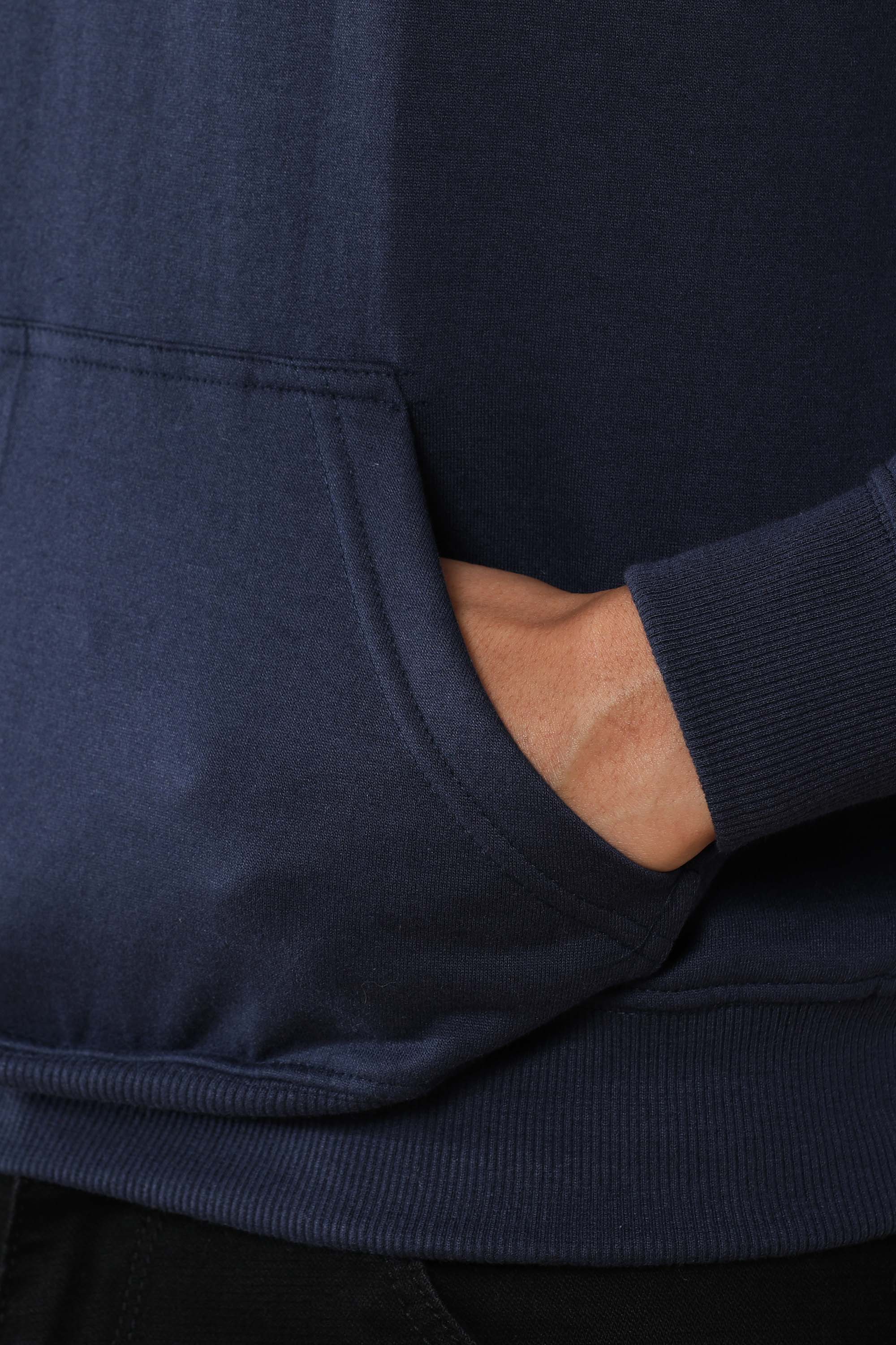 Alfaq Basic Navy Blue Hoodie