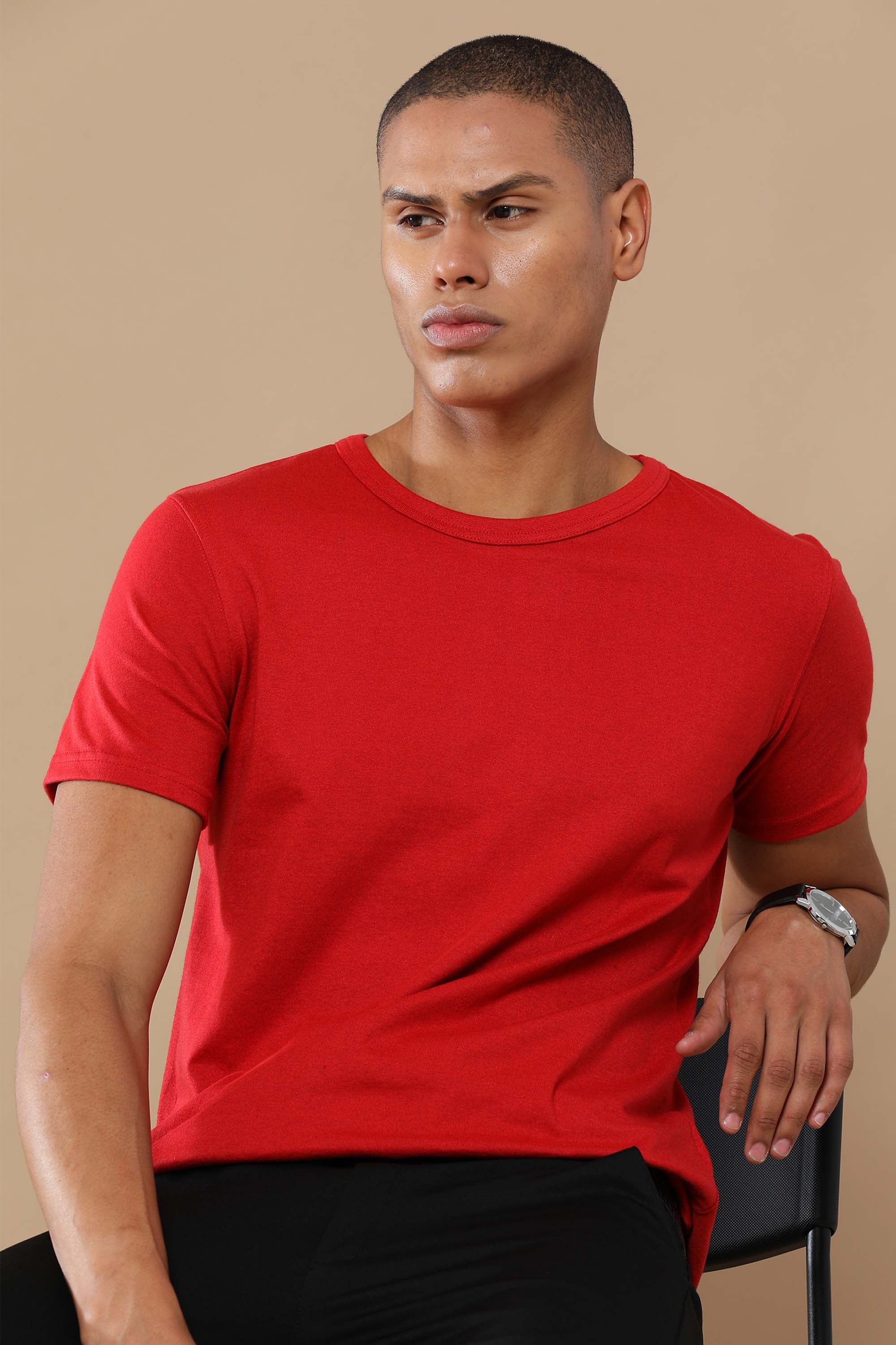 Alfaq Basic Sustinable Red Tshirt