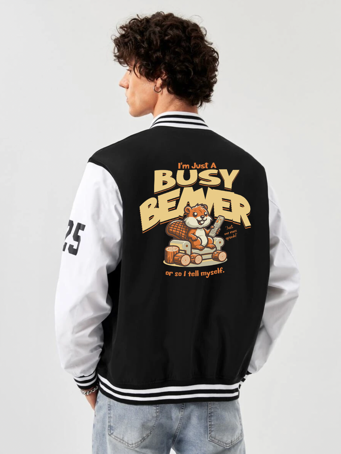Alafq Busy Bemer Varsity Jacket - Alfaq