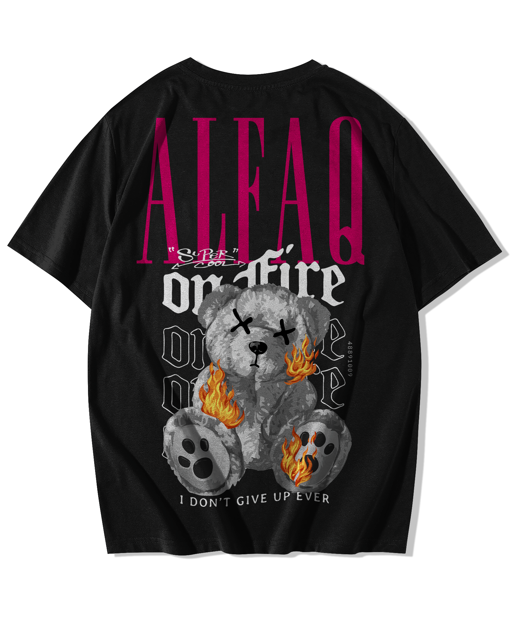 Alfaq On fire teady Bear Oversize T-Shirt