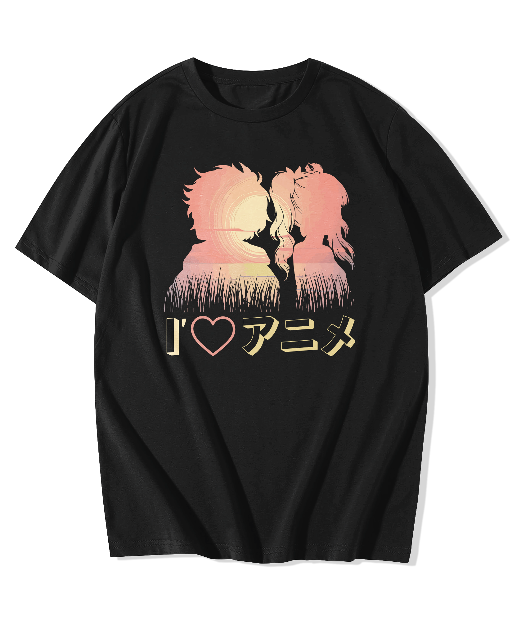 Anime front print T-shirt