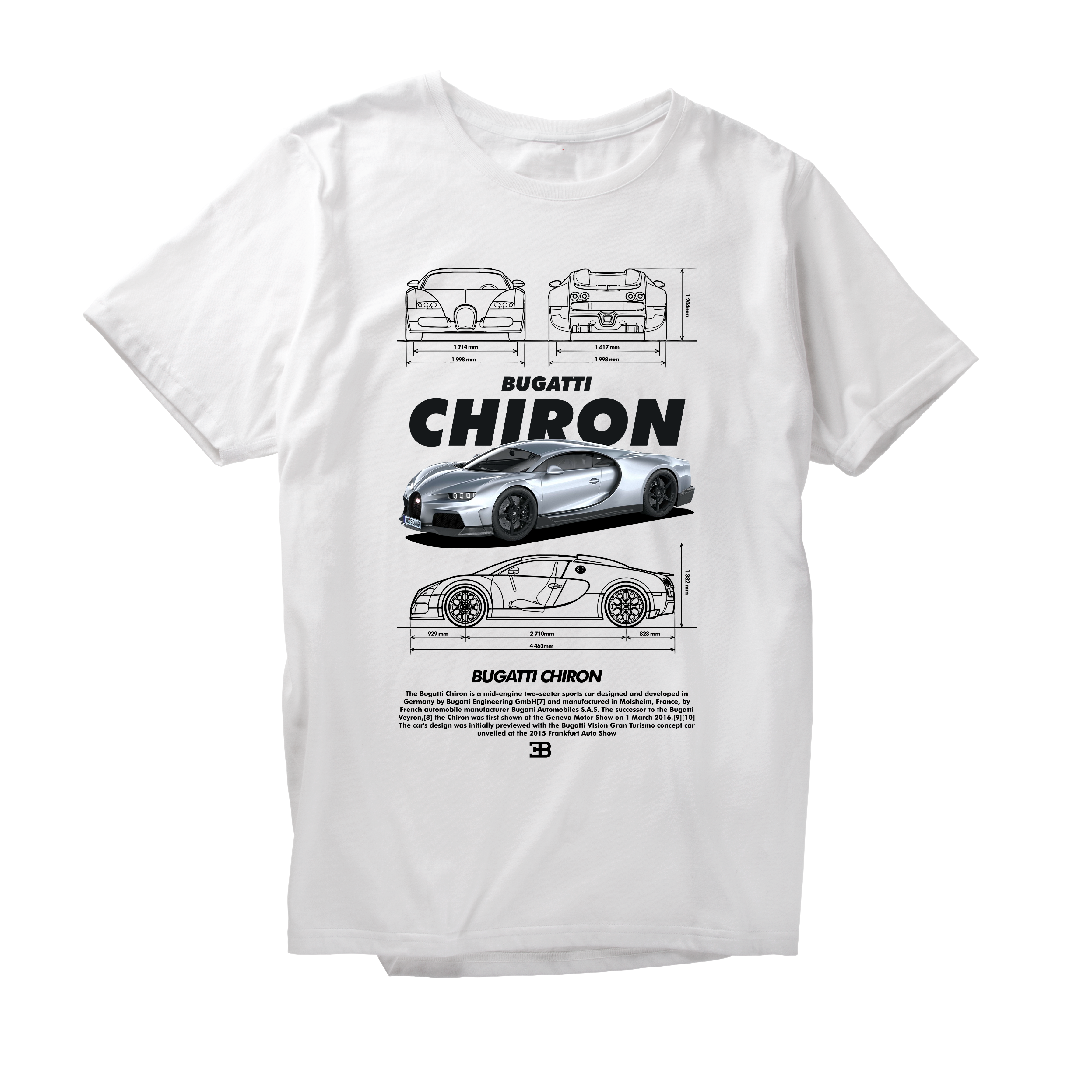 Alfaq BUGATTI CHIRON v2 black T-Shirt