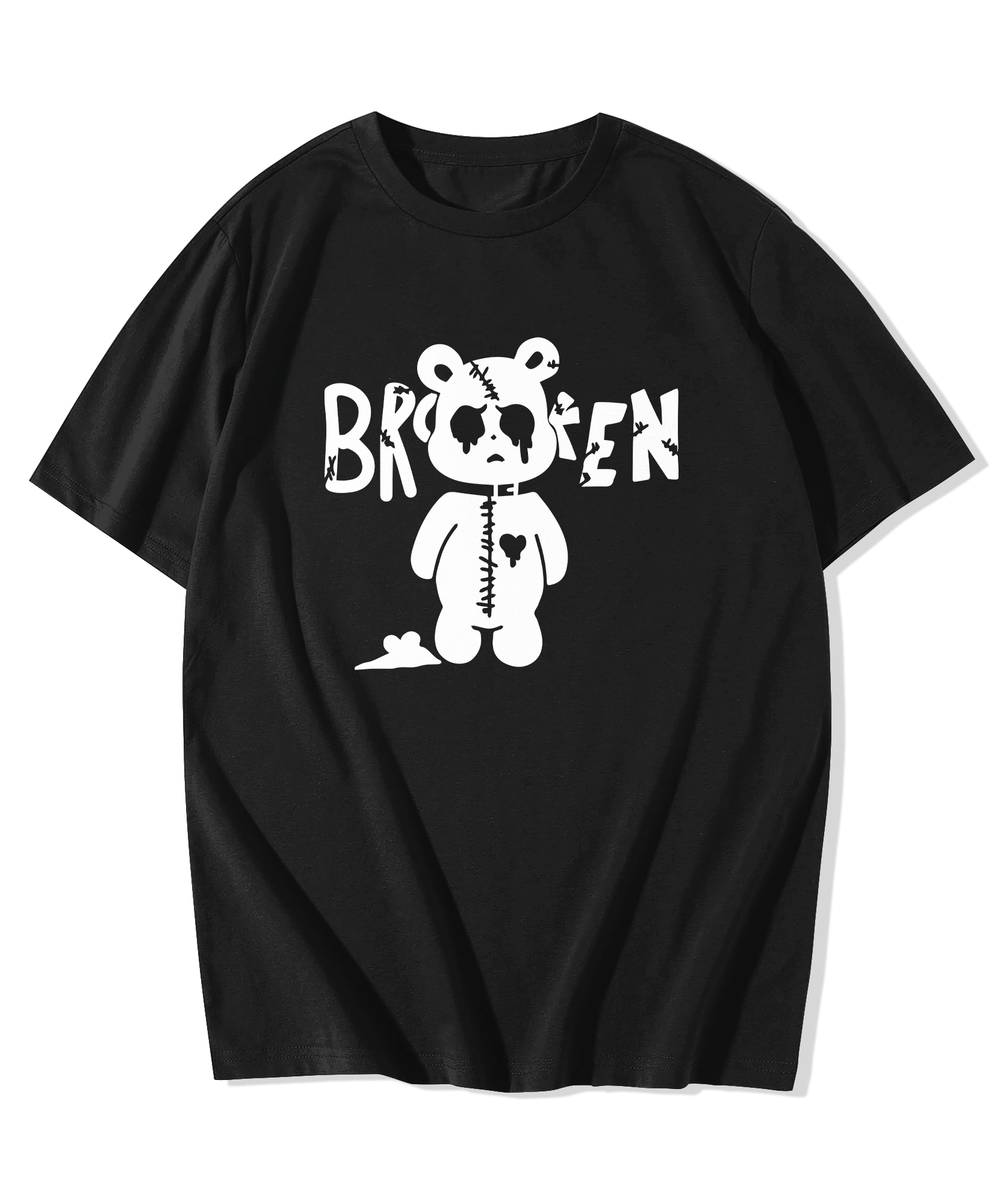 Alfaq Black Printed T-shirt