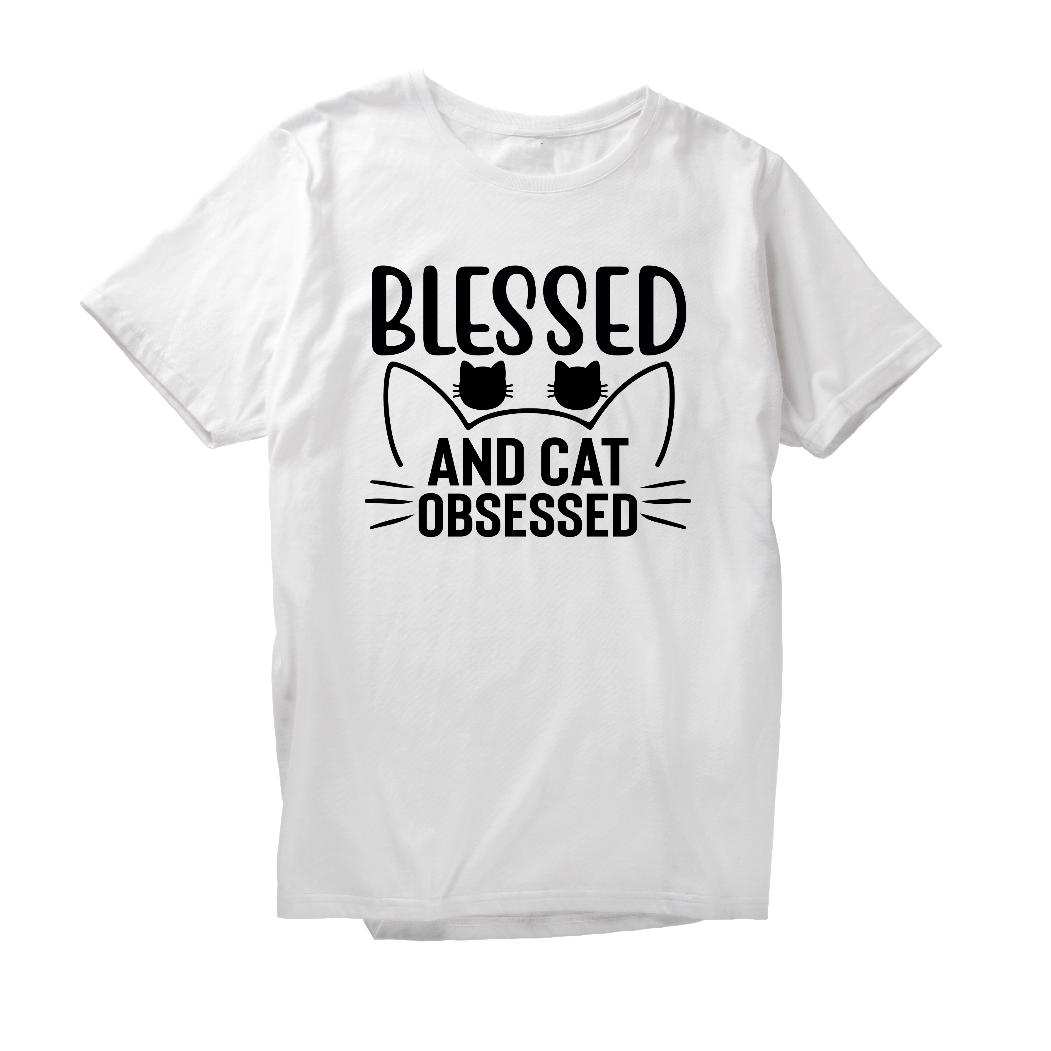 Alfaq Blessed and cat obsessed T-Shirt