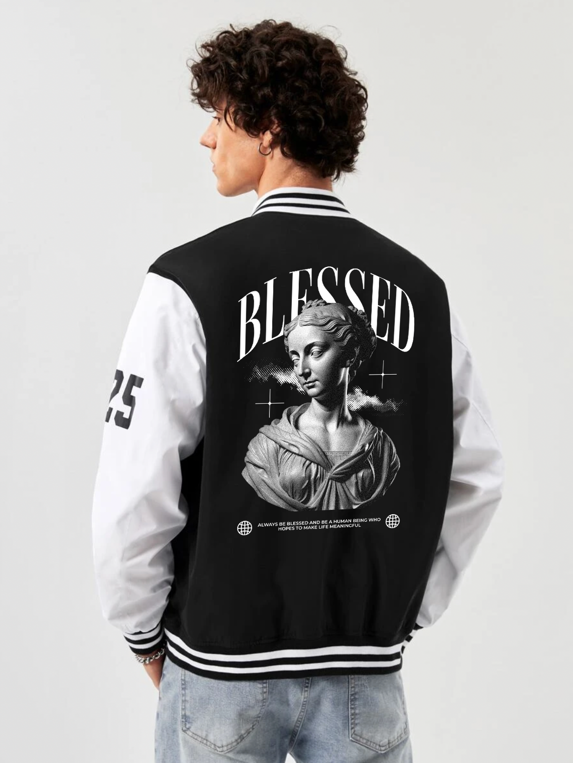 Alfaq Blessed Streetwear Varsity Jacket