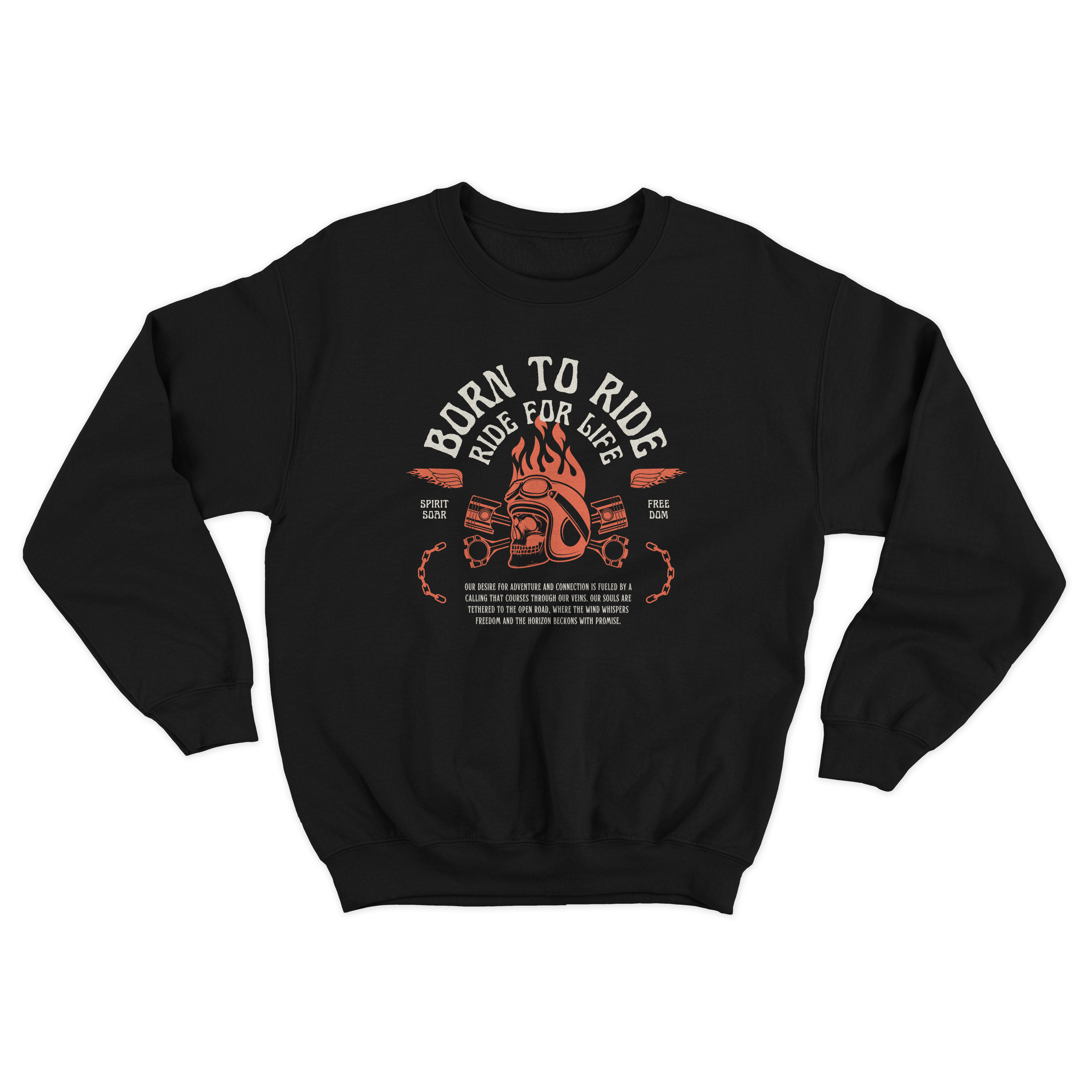 Born to Ride Printed Sweatshirt
