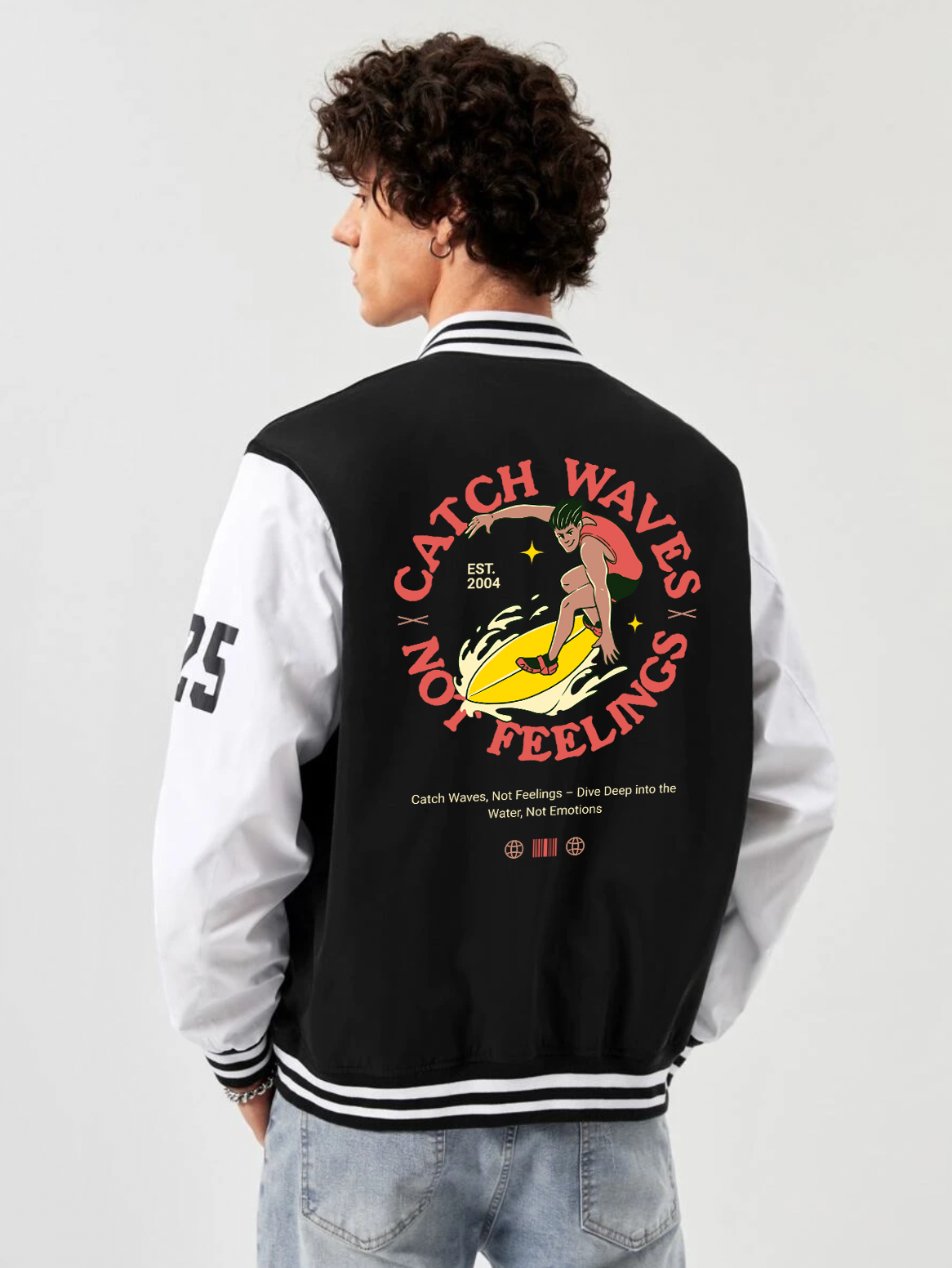 Catch Waves Varsity Jacket