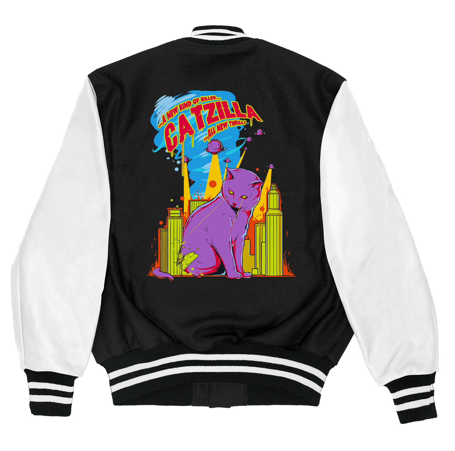 Alfaq Cat zilla varsity jacket