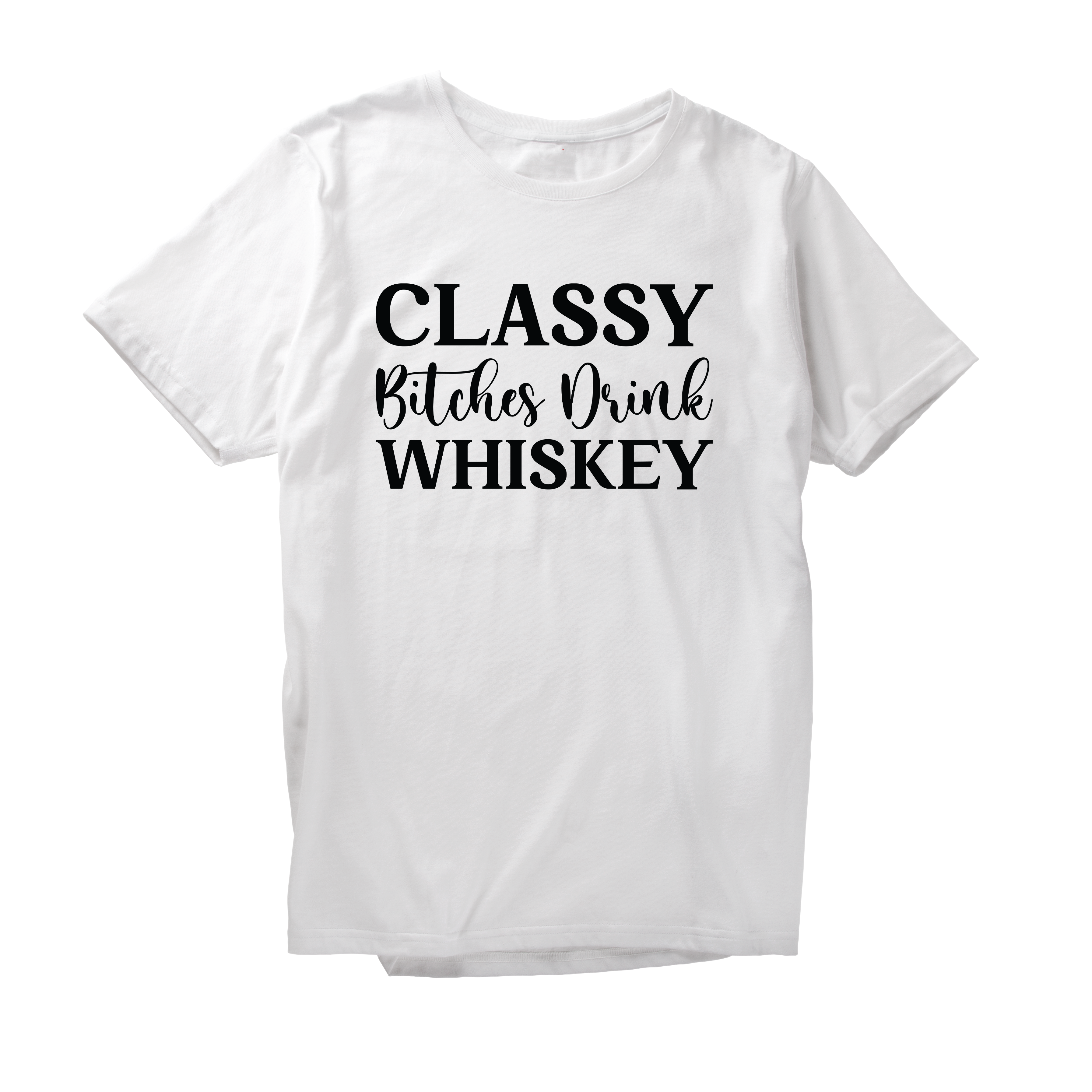 Alfaq Classy Bitches Drink Whiskey T-Shirt