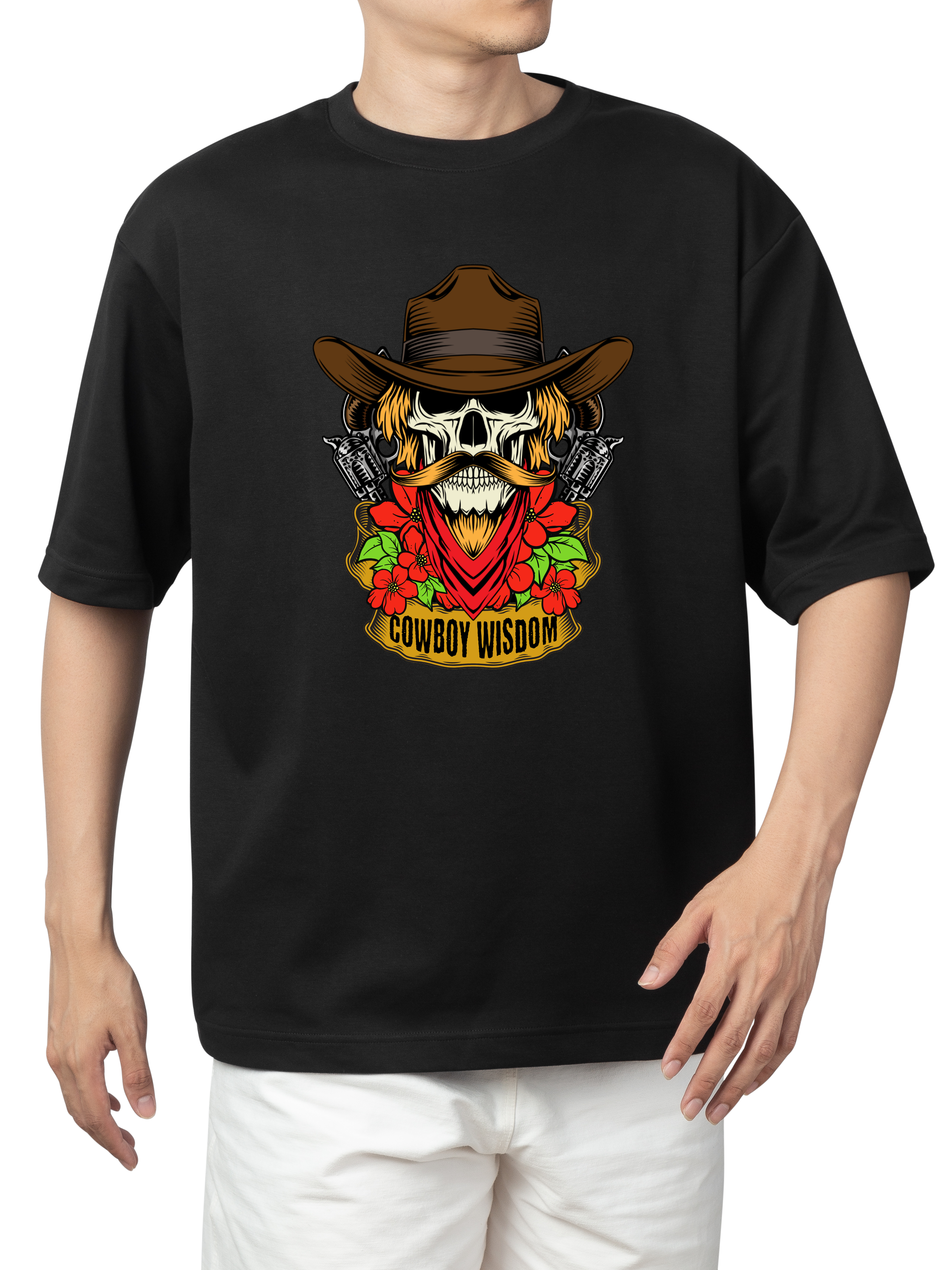 Alfaq Cowboy Skull Wisdom T-Shirt