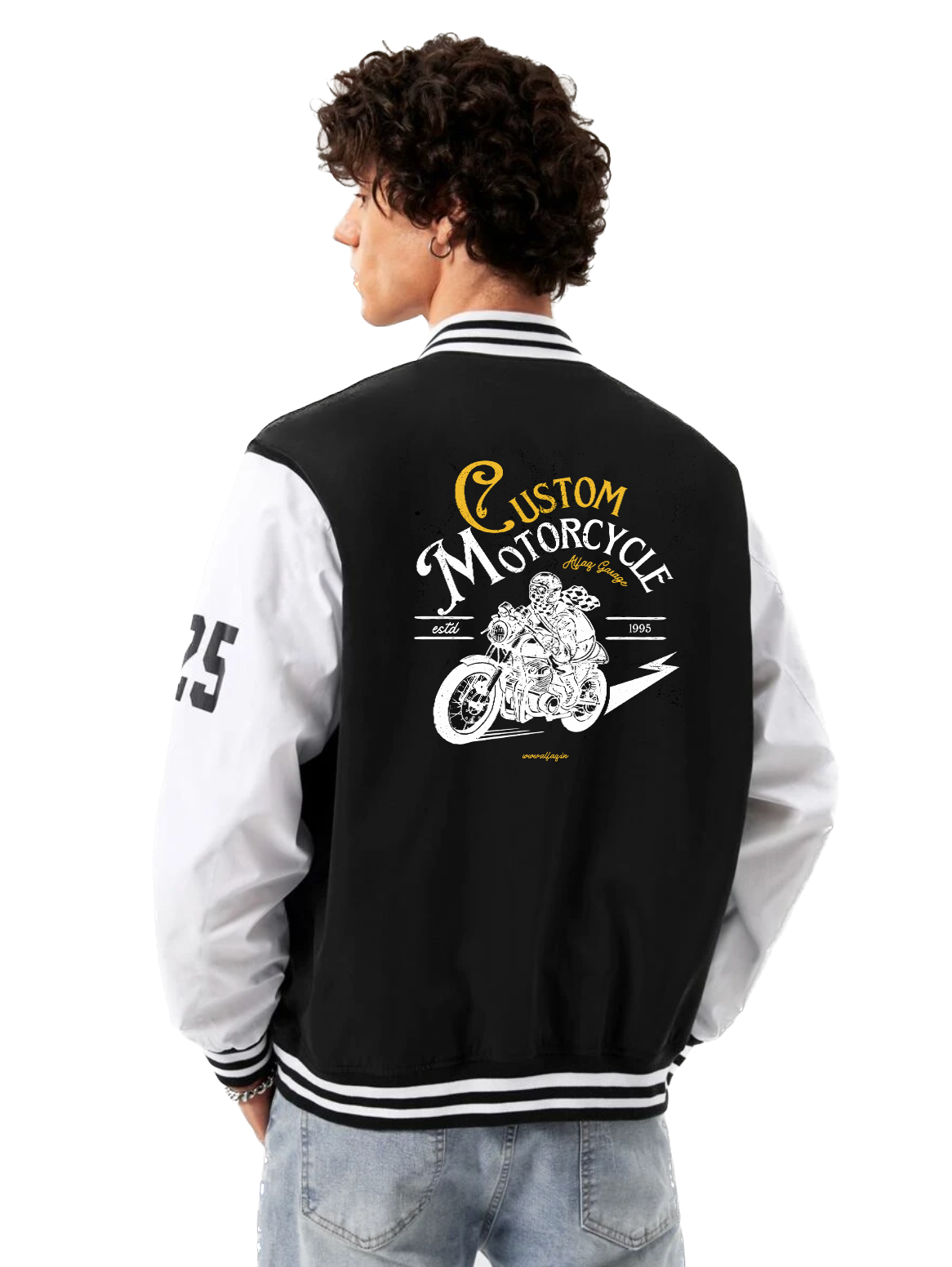 Alfaq Custom City Motorcycle Varsity Jacket