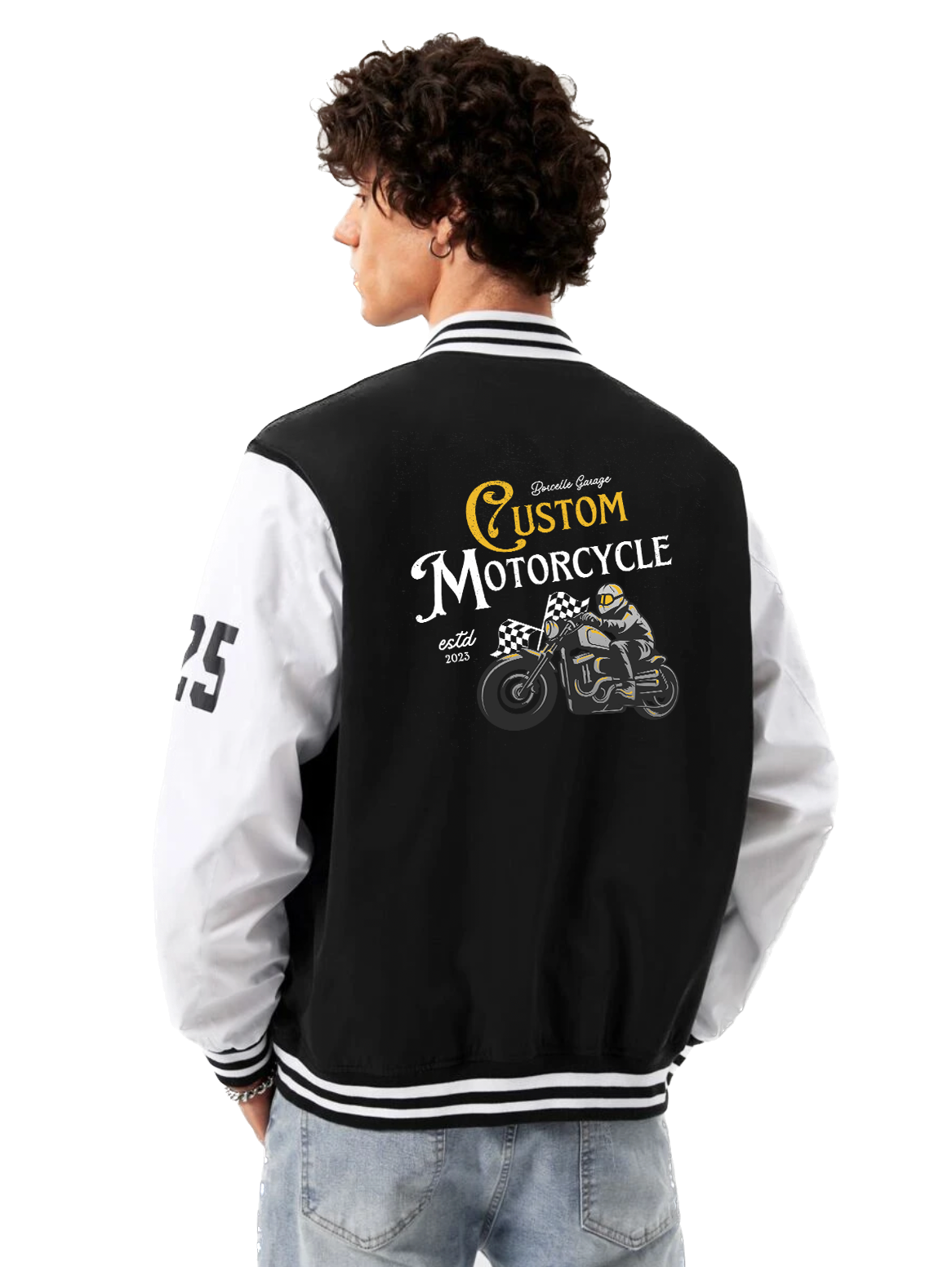 Alfaq Custom Motorcycle Varsity Jacket