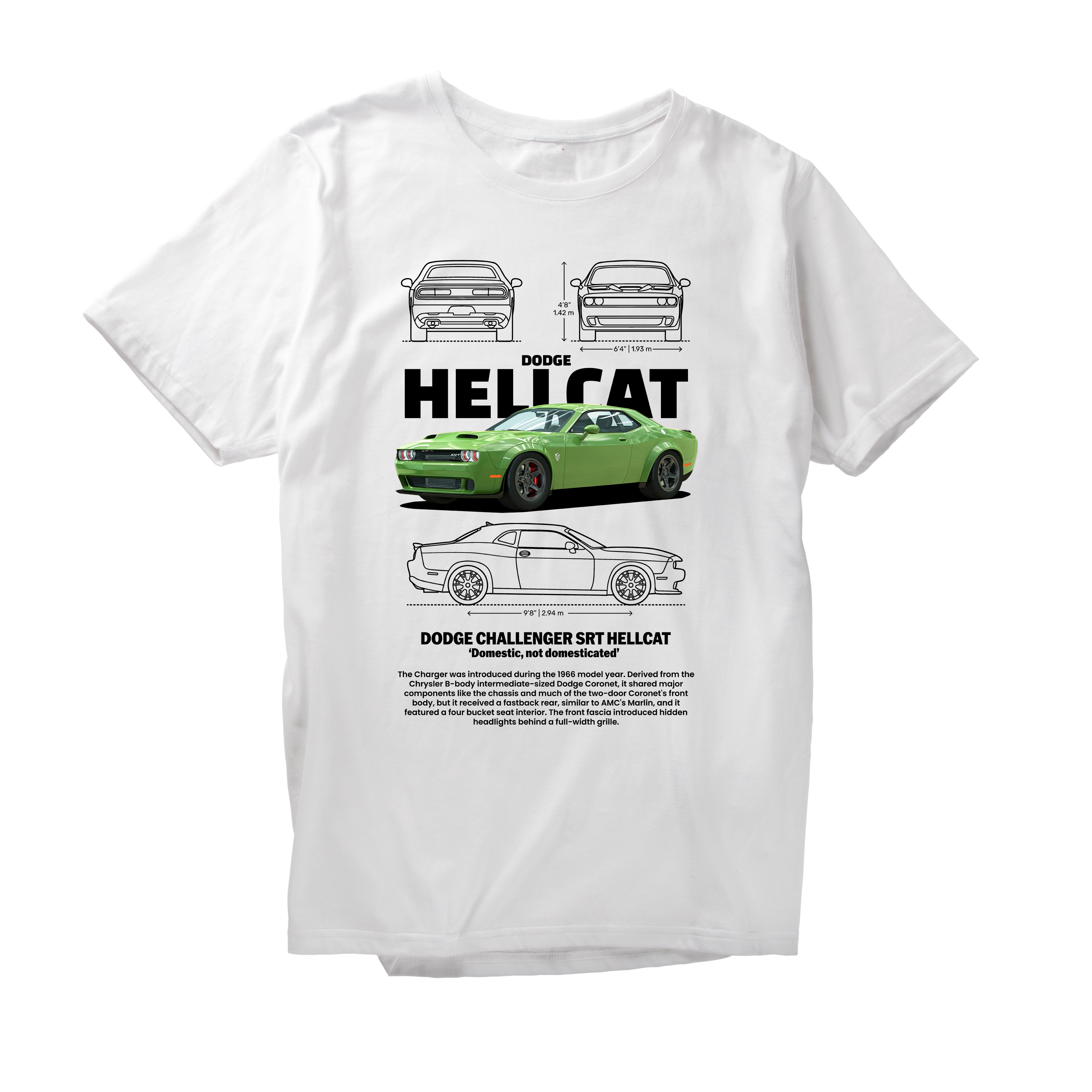 Alfaq DODGE CHARGER SRT HELLCAT T-Shirt