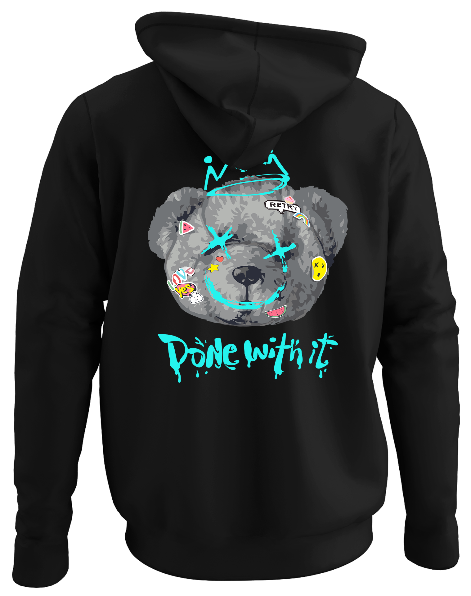 Alfaq Done with it bear hoodie