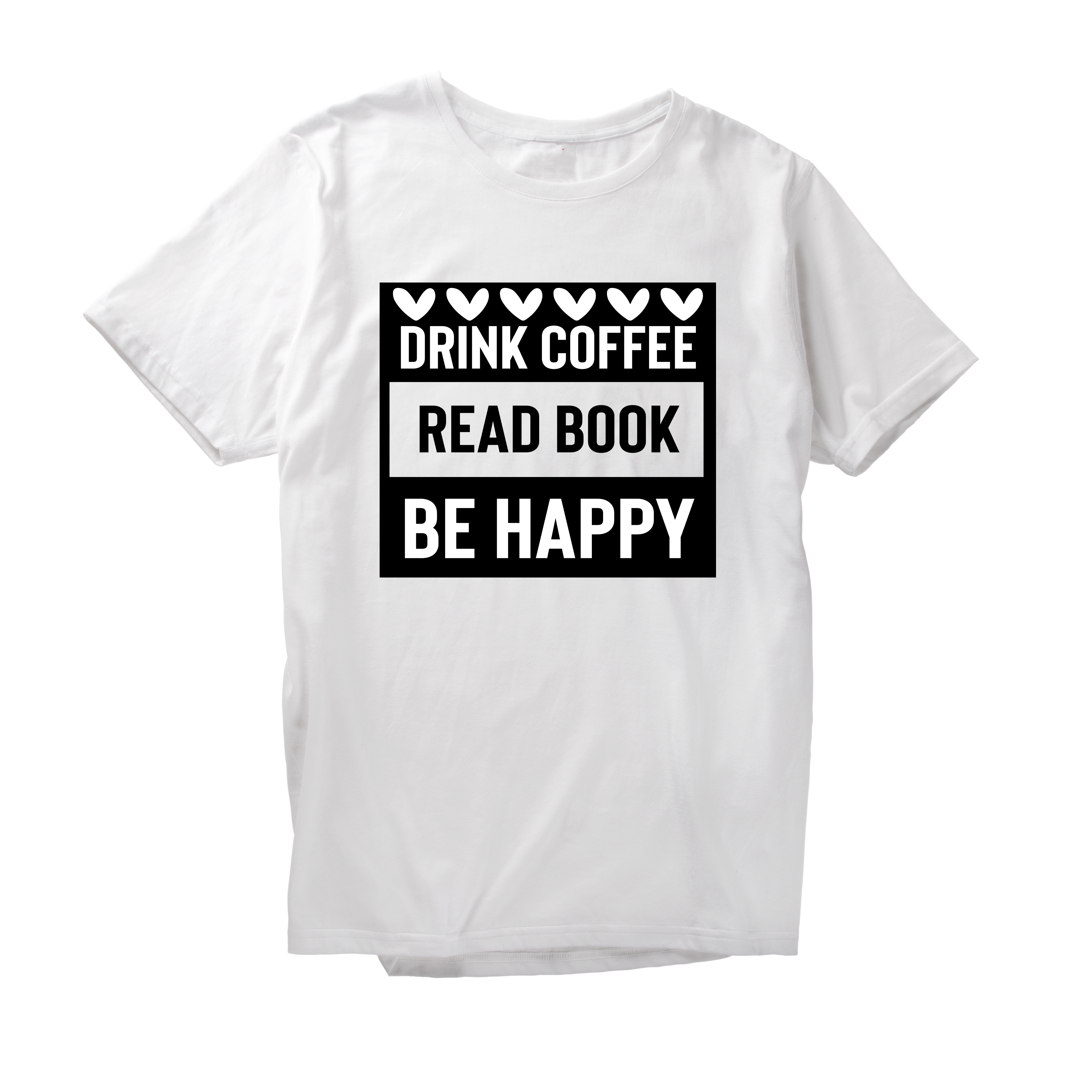 Alfaq Drink coffee read book be happy T-Shirt