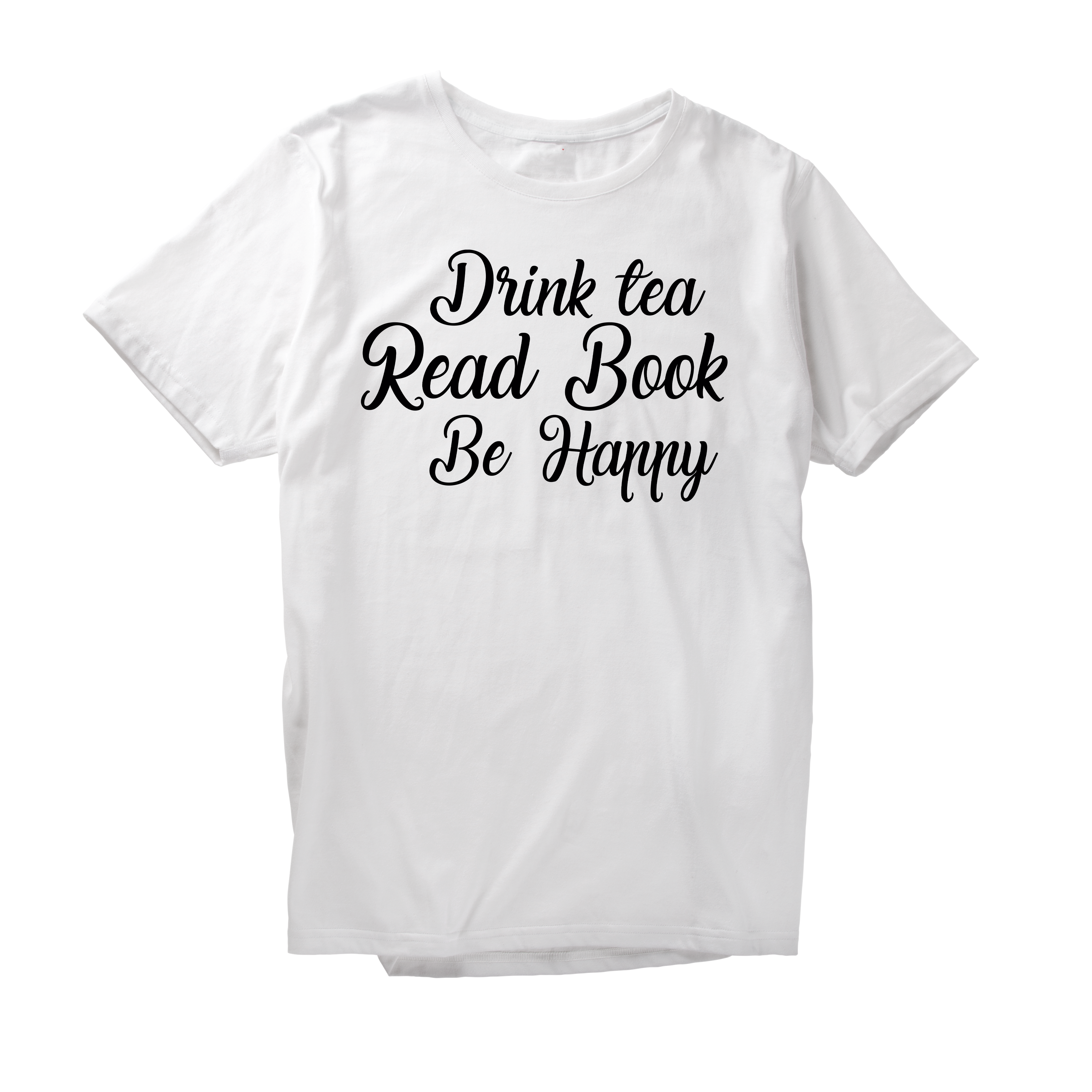 Alfaq Drink tea read book be happy T-Shirt