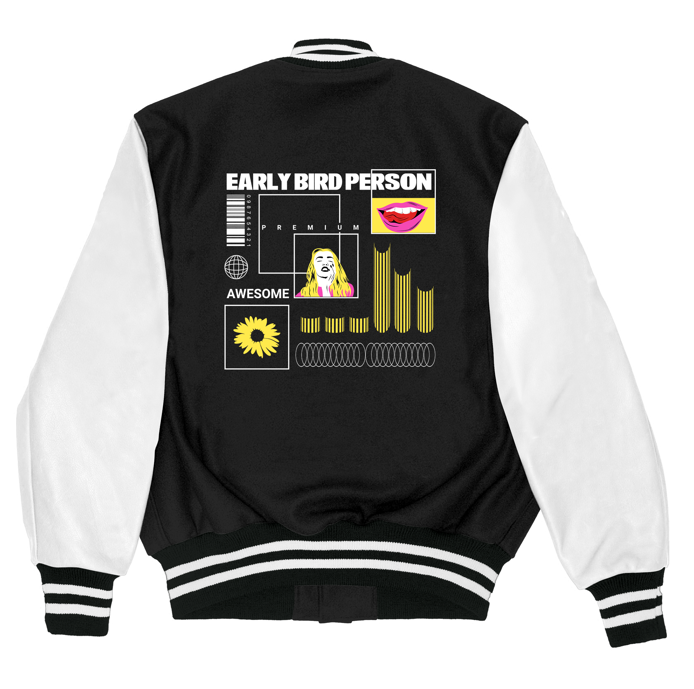 Alfaq Early Bird Person varsity jacket