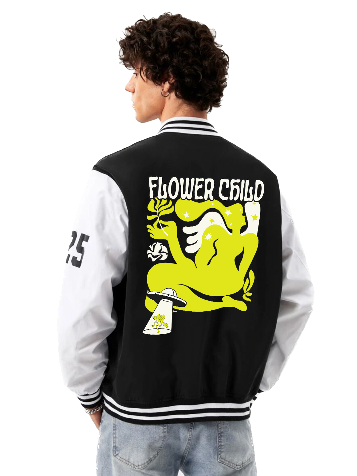 Alfaq Flower Child Varsity Jacket