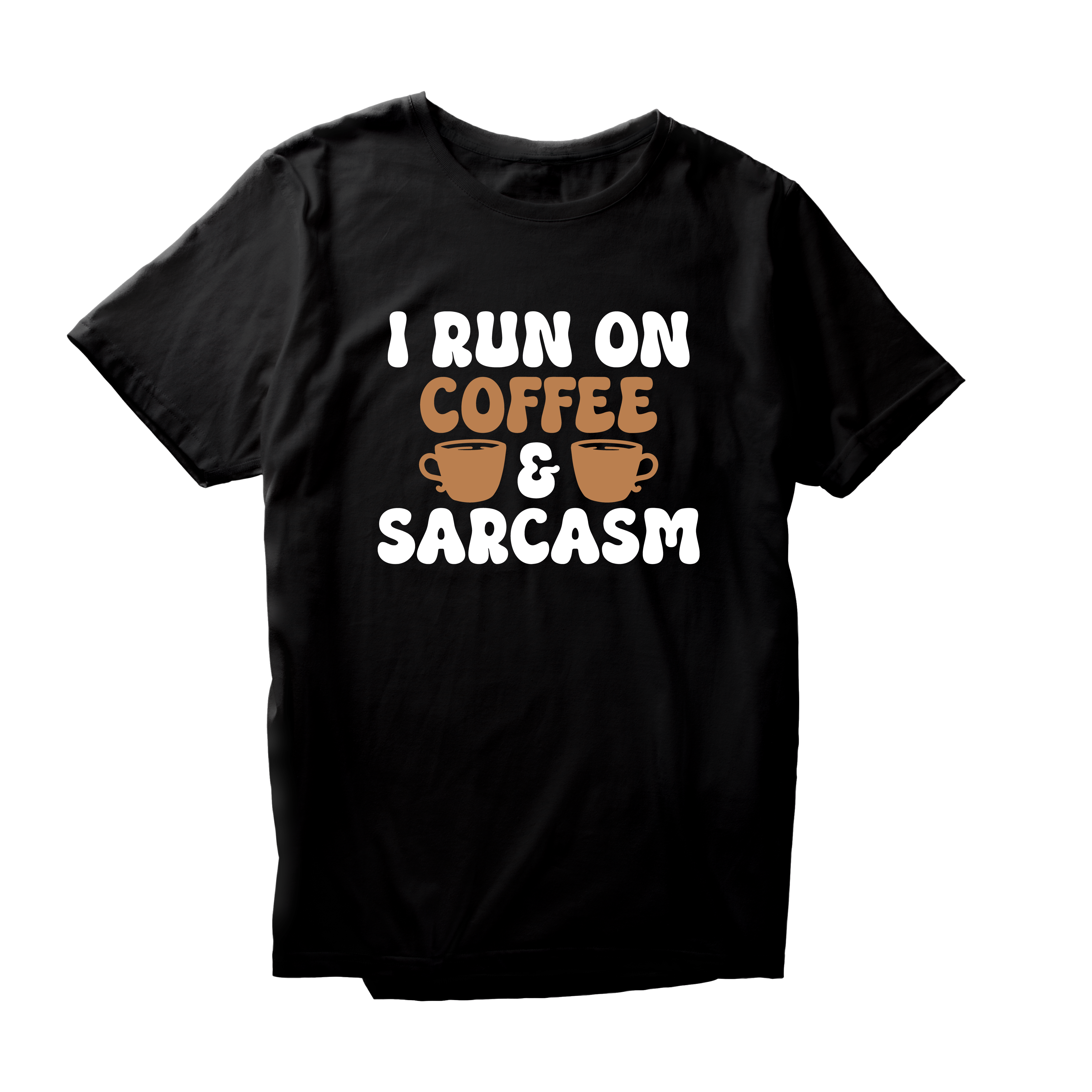 Alfaq I Run On Coffee Sarcasm T-Shirt