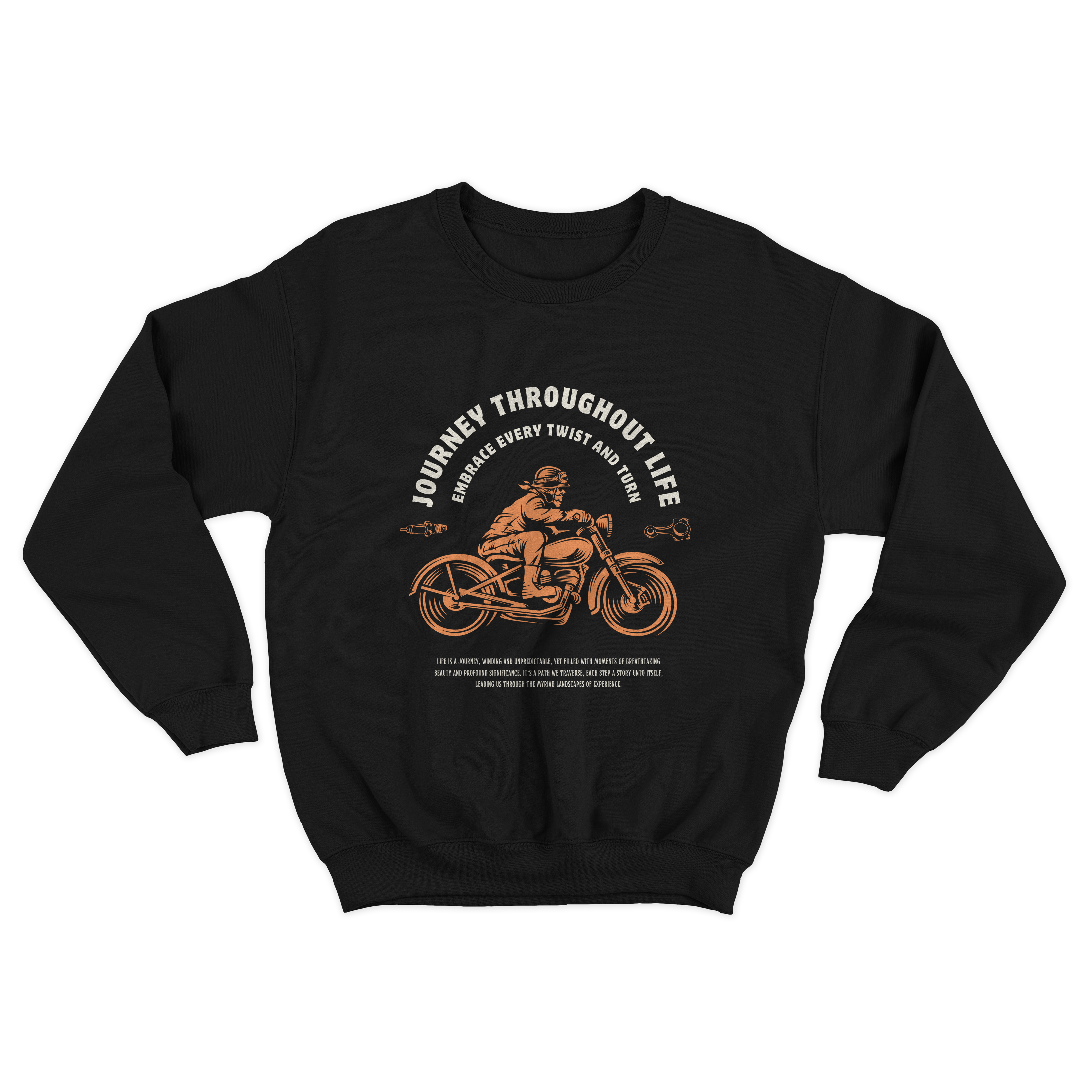 Journey Throughout Life Front Printed Sweatshirt