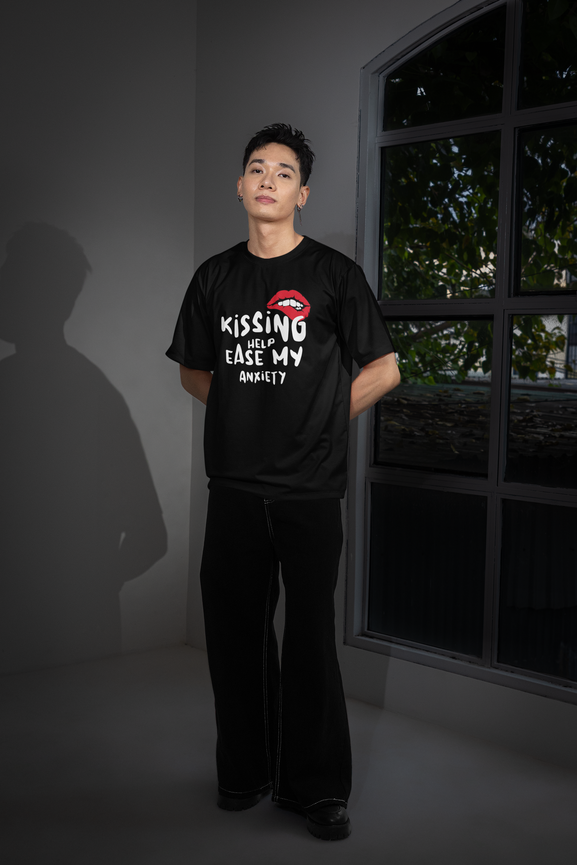 Alfaq Kissing help ease my Anxiety T-Shirt