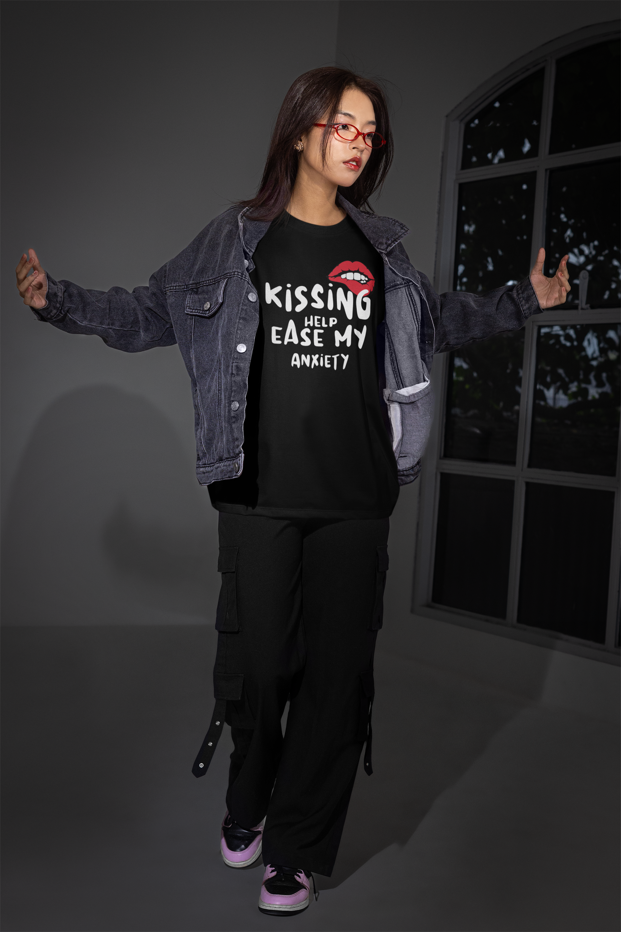 Alfaq Kissing help ease my Anxiety T-Shirt