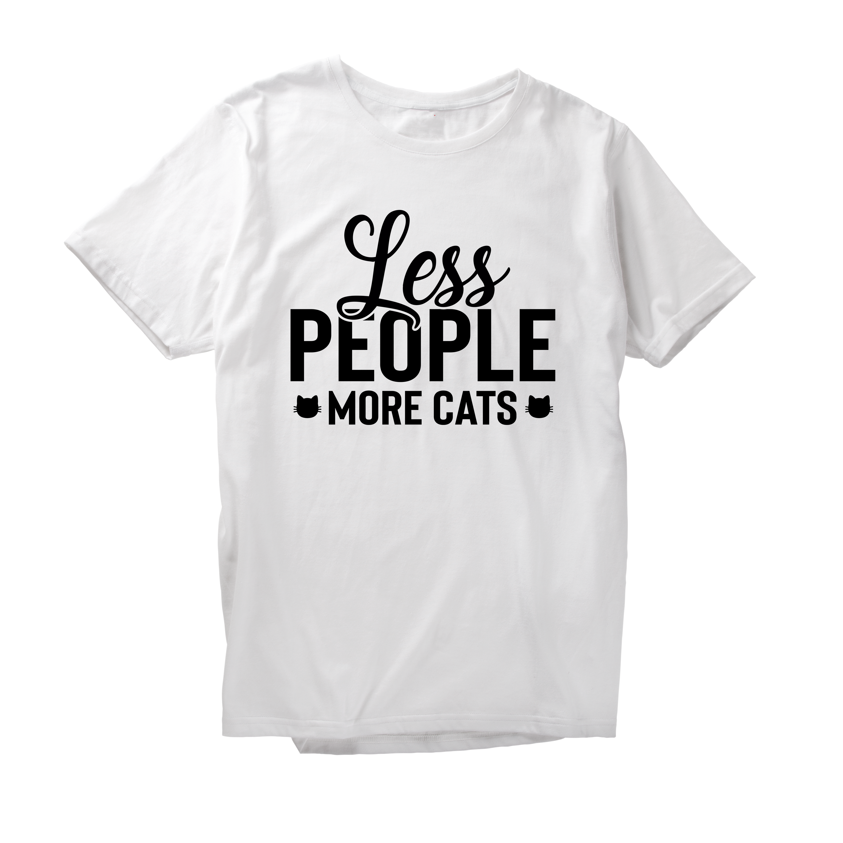 Alfaq Less people more cats T-Shirt