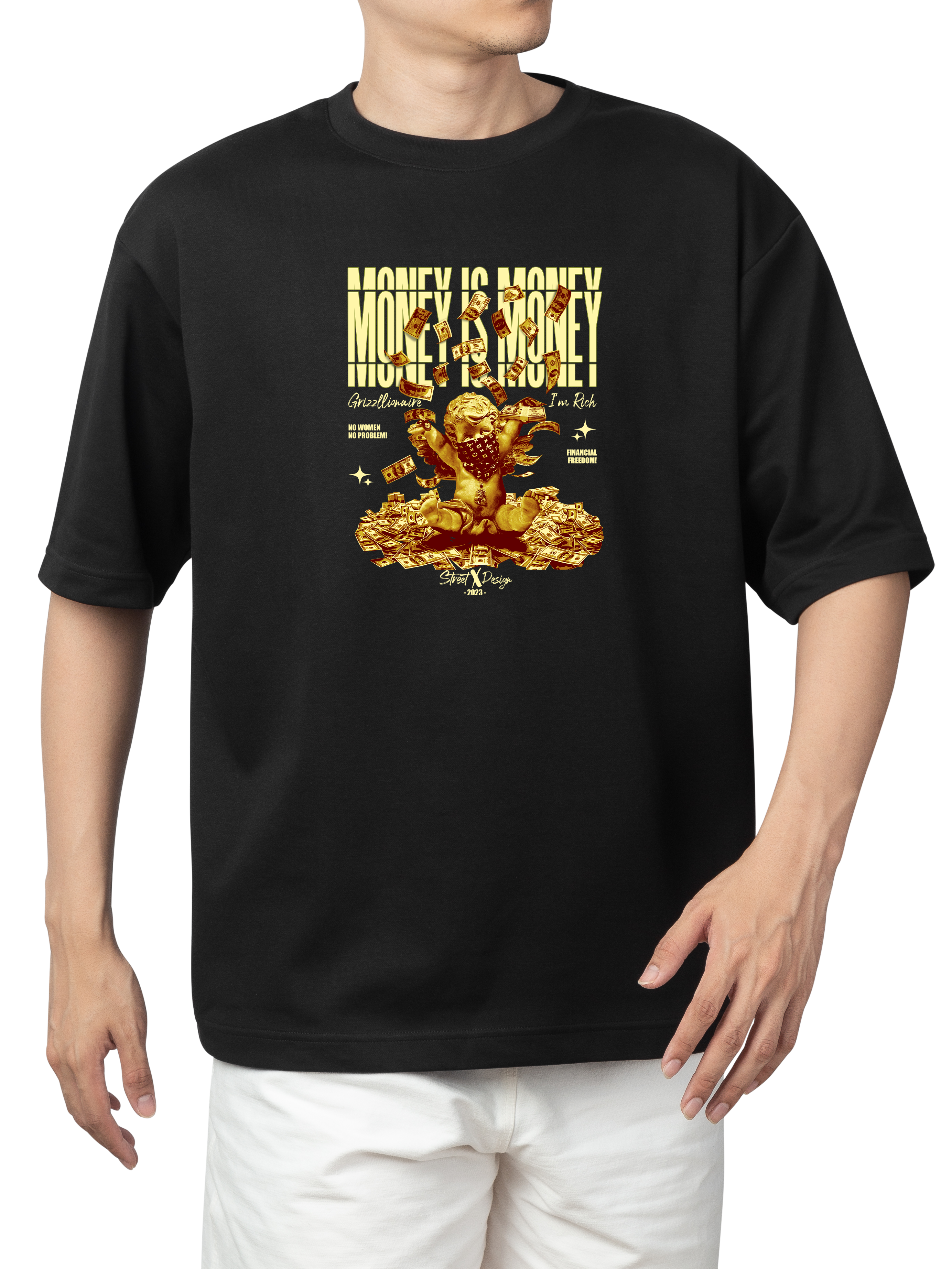 Alfaq Money is Money Oversized T-Shirt