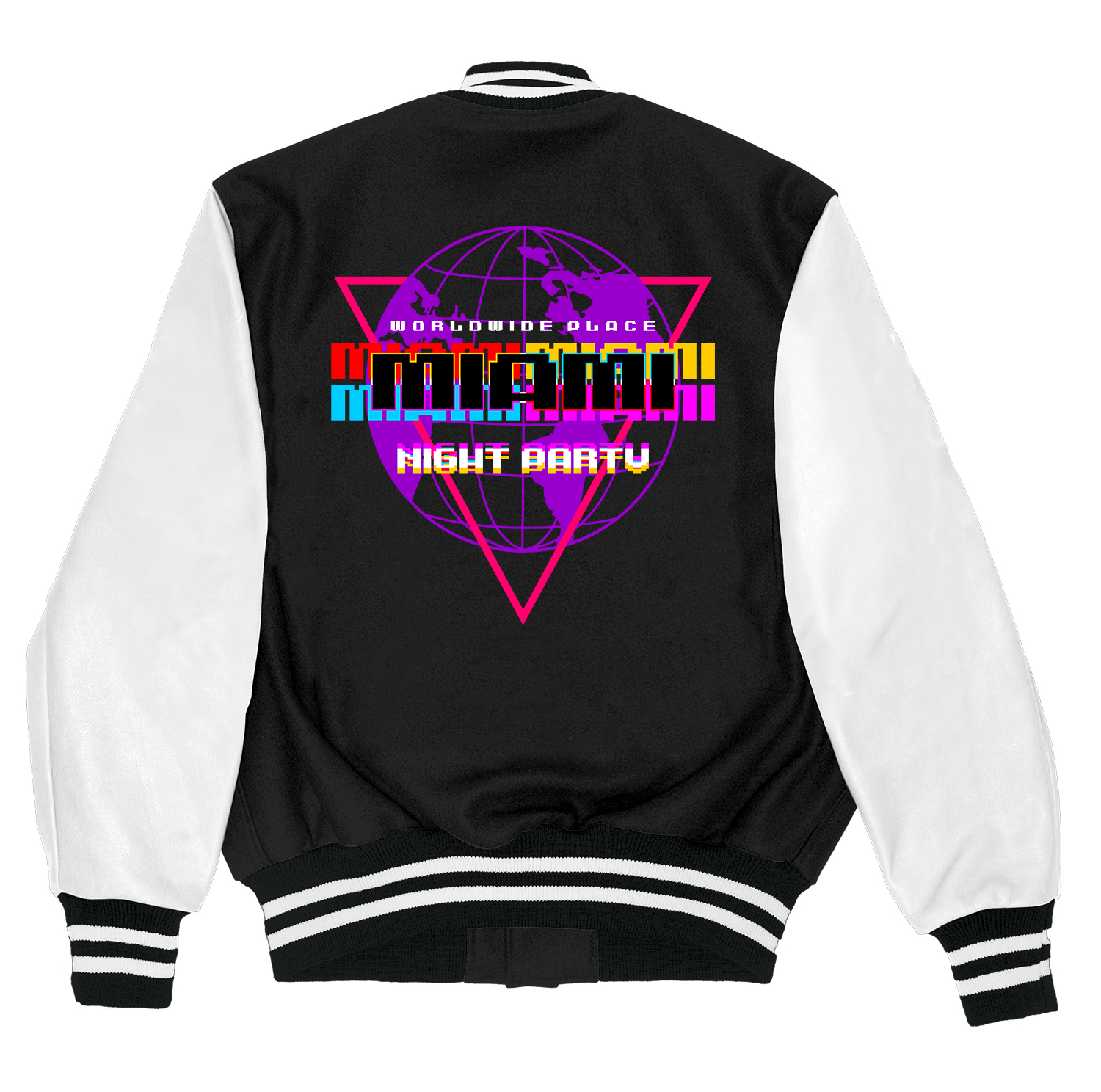 Alfaq Miami night partu varsity jacket