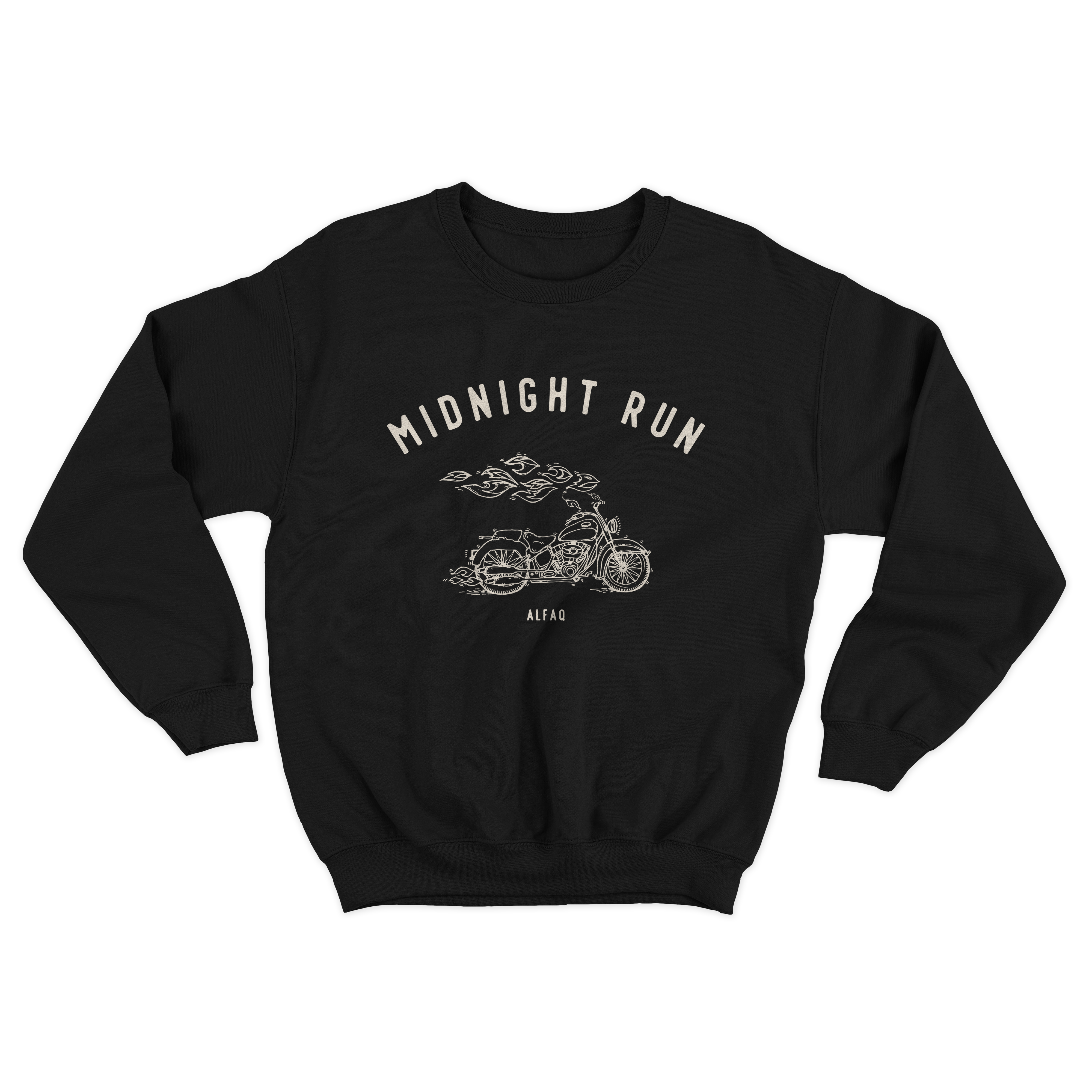 Midnight Run Bike Print Sweatshirt
