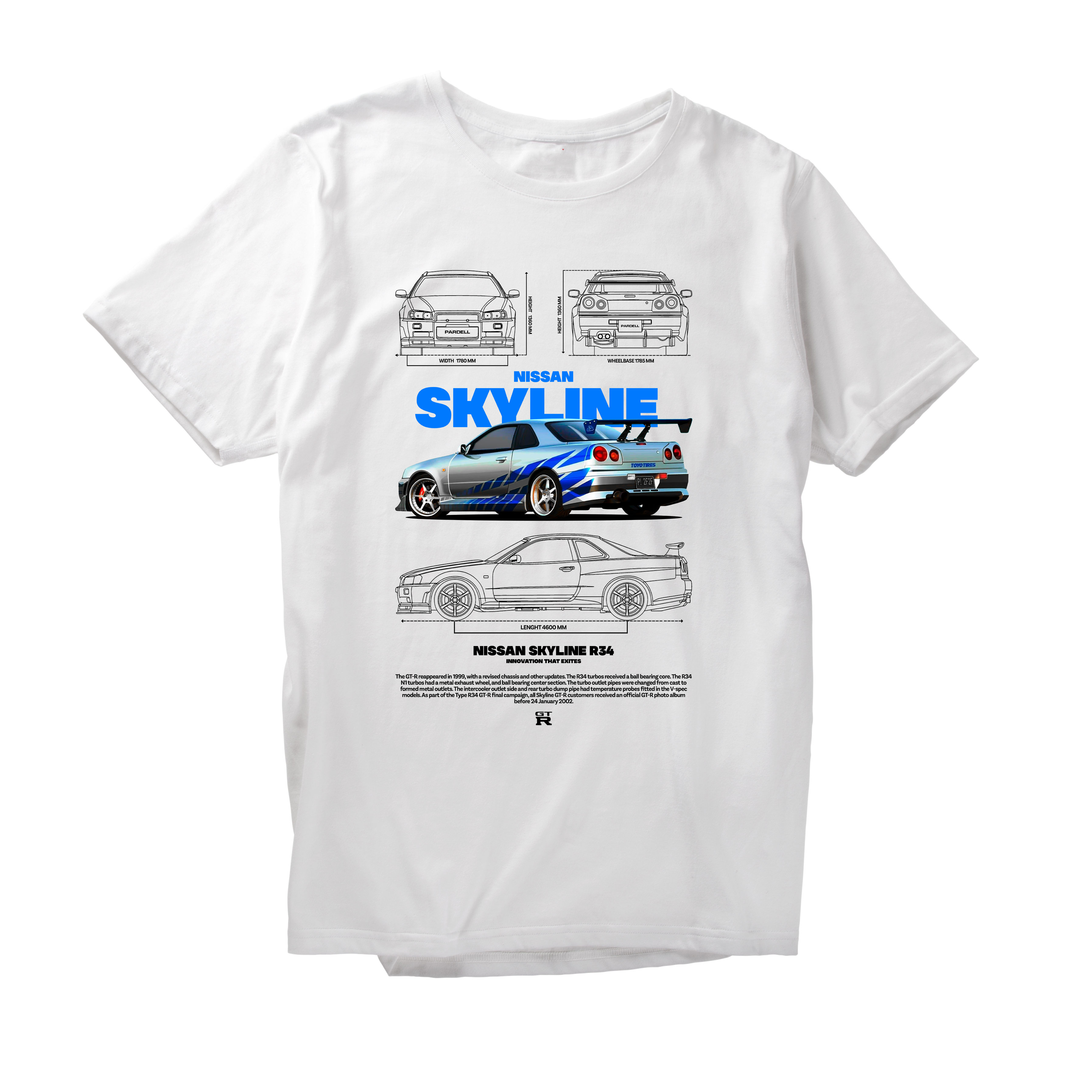 Alfaq SKYLINE 34 FAST AND FURIOUS T-Shirt