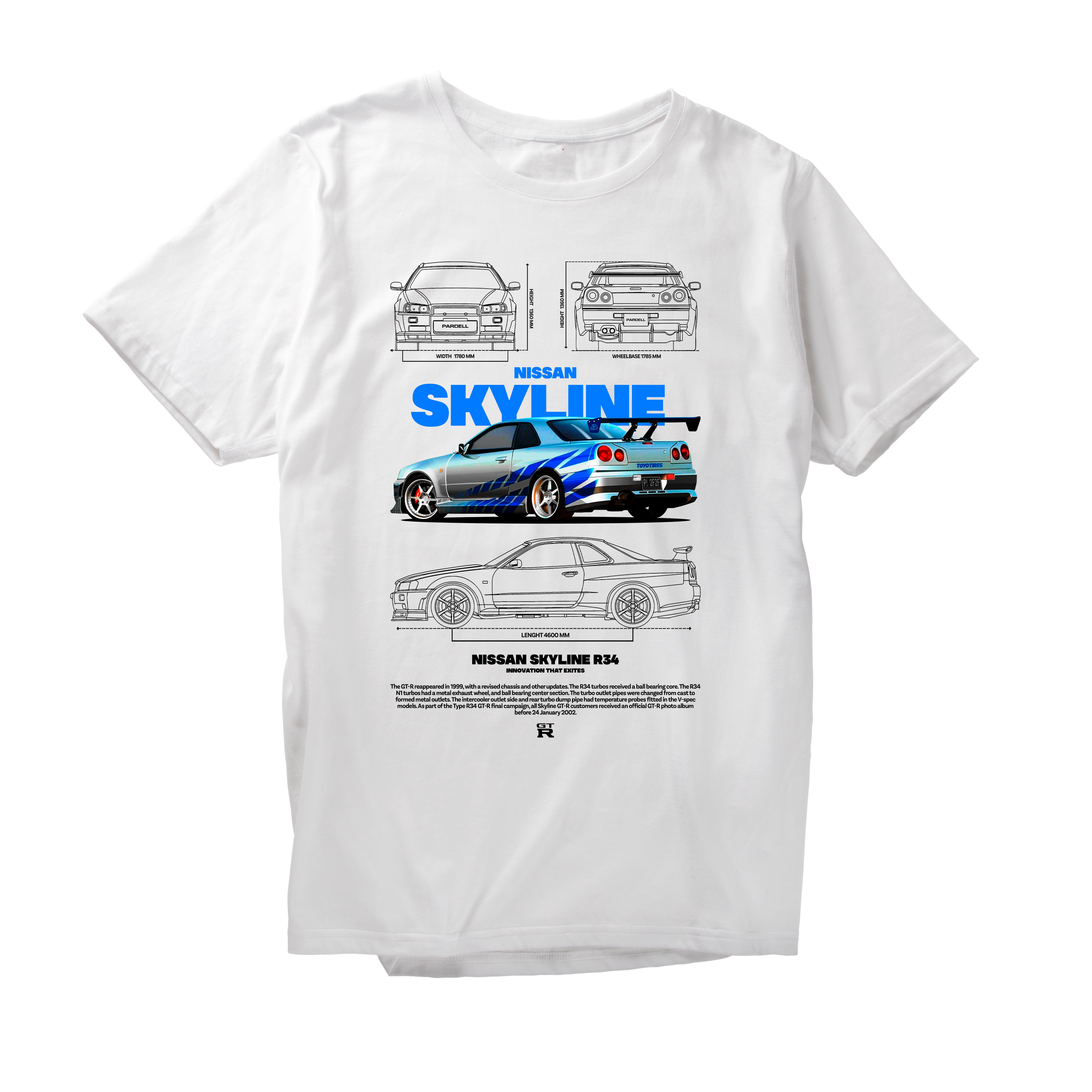 Alfaq SKYLINE 34 FAST AND FURIOUS T-Shirt