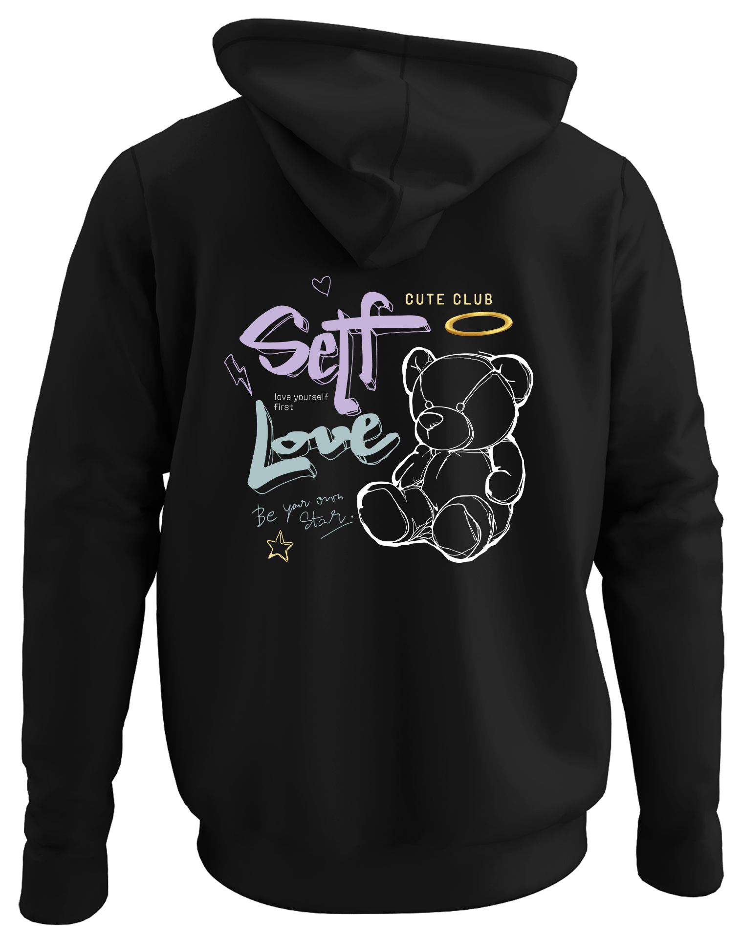 Alfaq Self love cute club hoodie