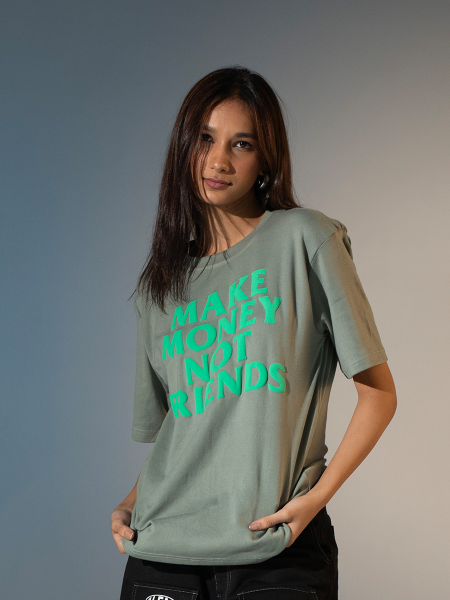 Alfaq Make Money Not Friends Oversized T-shirts