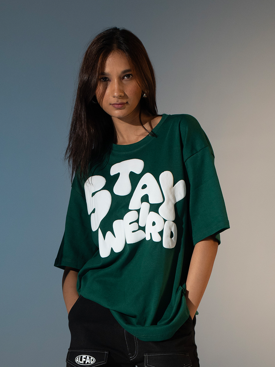 Alfaq Stay Weird Oversized T-shirts