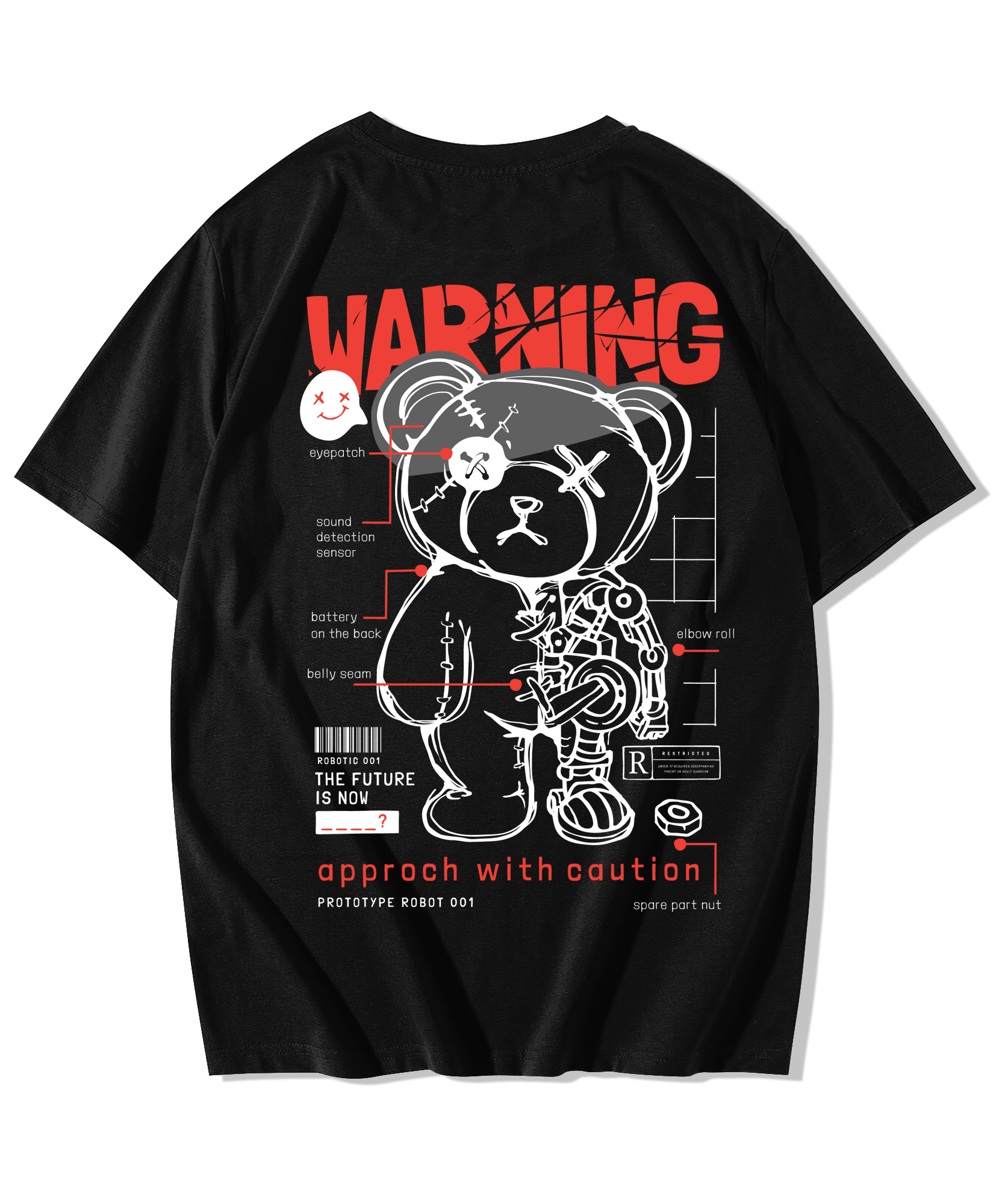 Warning printed Oversized T-Shirt