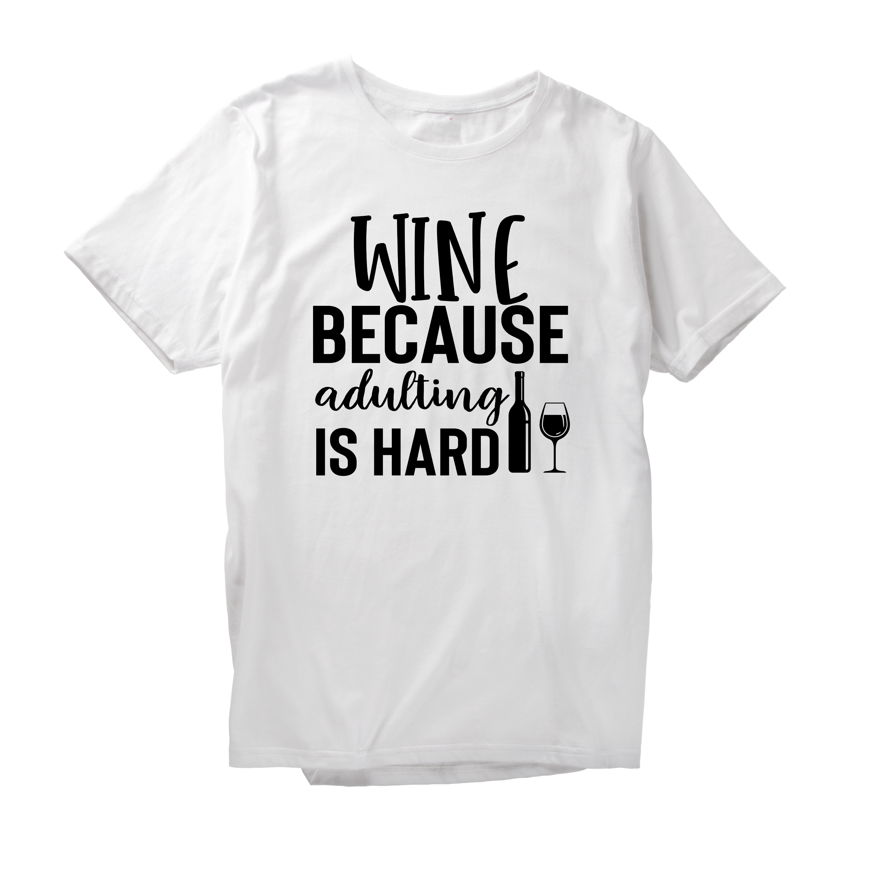Alfaq Wine Because Aduling Is Hard T-Shirt